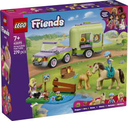 مجموعه ساختنی اسب و کره‌اسب با تریلر لگو LEGO فرندز Friends مدل 42695، ۲۷۹ قطعه، حداقل سن ۷ سال