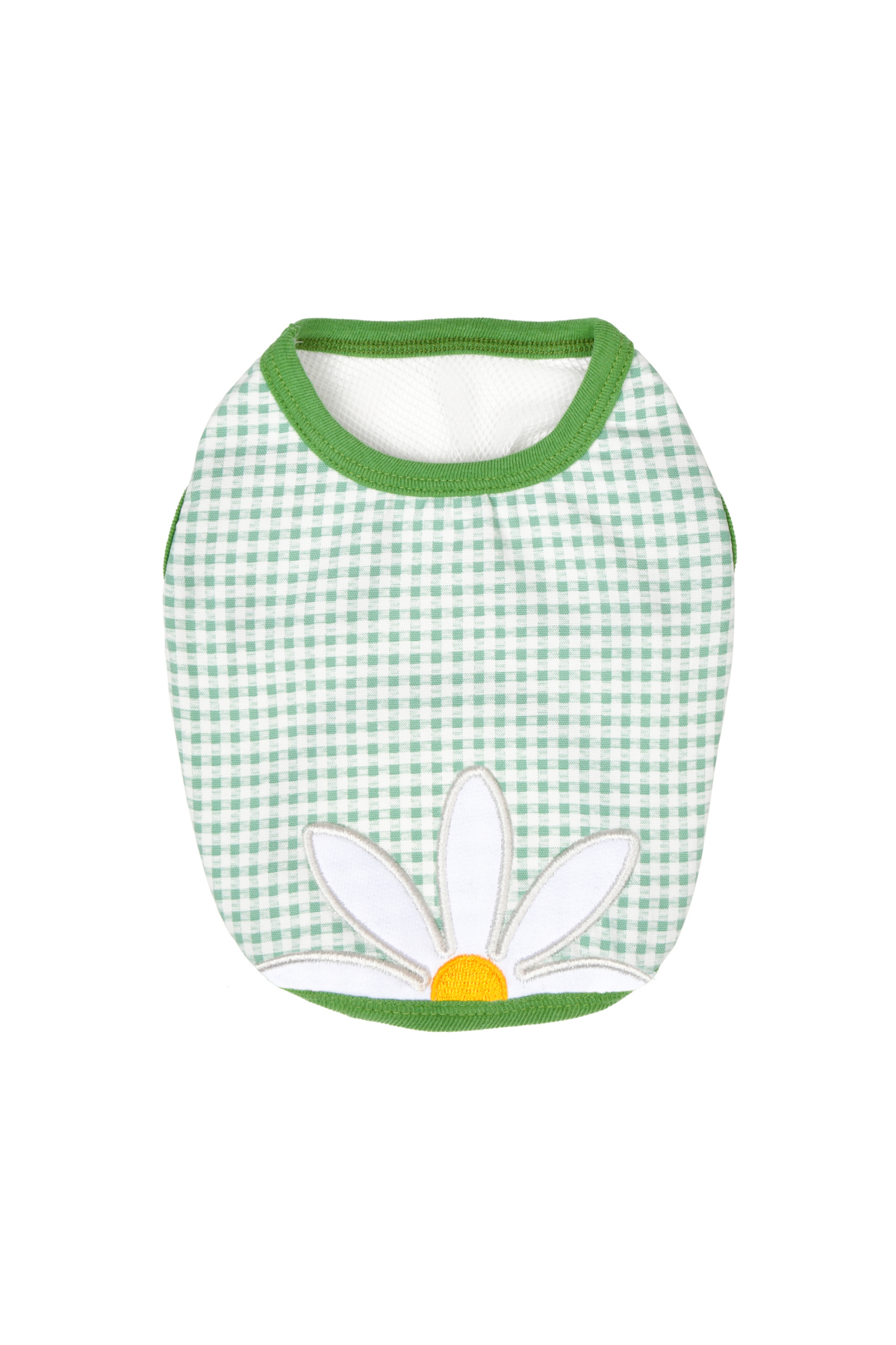 تی‌شرت کراپ سگ اولچی Olchi مدل CHECK FLOWER (CROP T-SH)، سبز، OAWA-TS6391