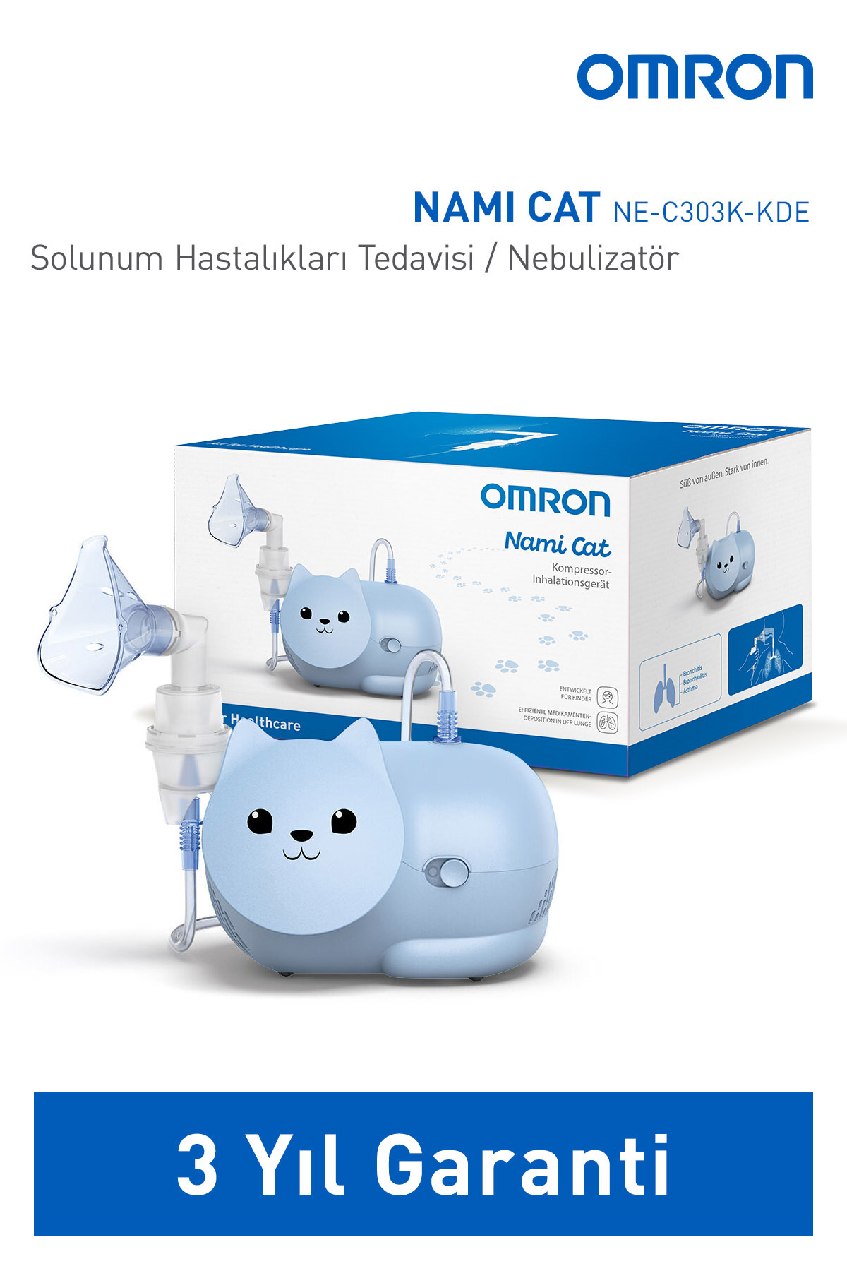 نبولایزر دخترانه و پسرانه بچگانه گربه نامی ناز مناسب برای کودکان NE C303K KDE Omron