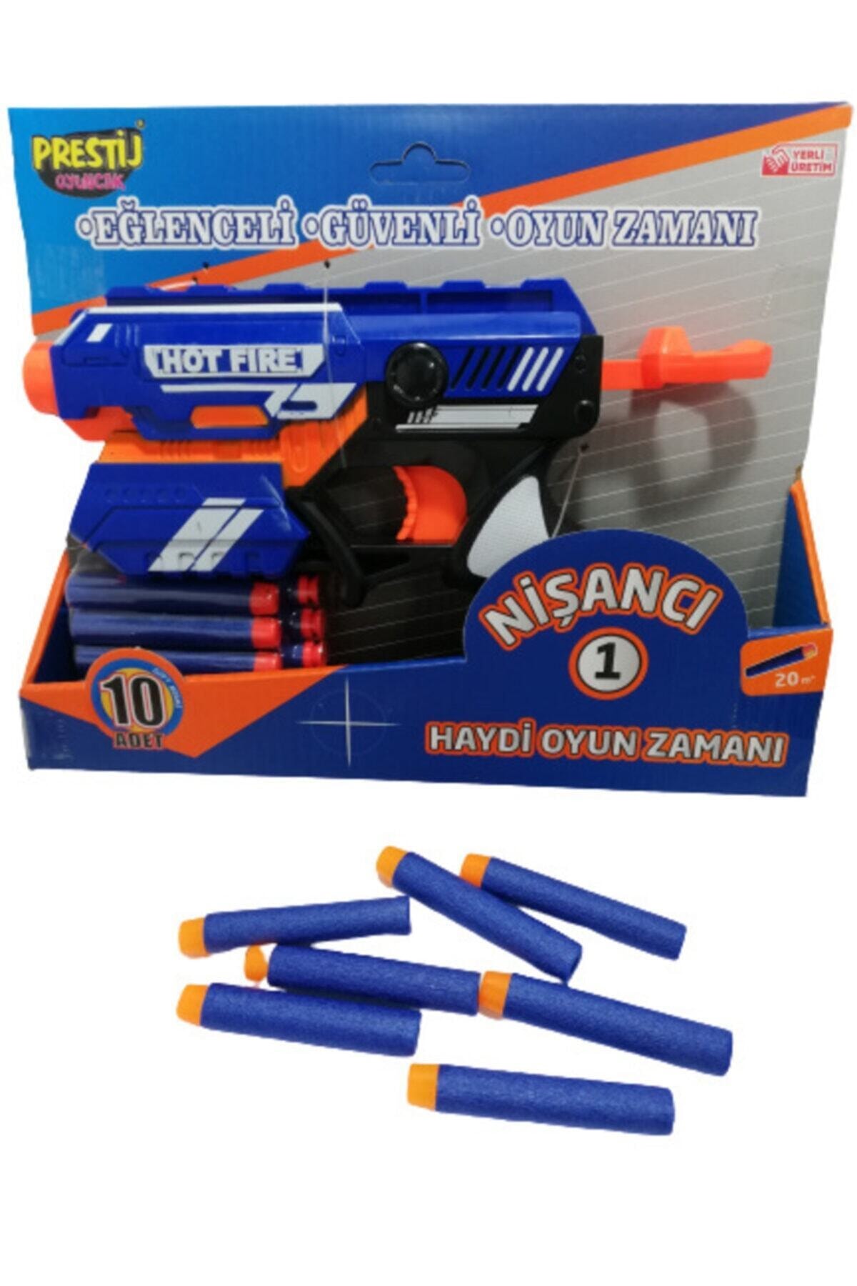 اسباب بازی های فیگور دیگر NERF SHOOTER 5 گلوله اسفنجی در تفنگ 24 سانتی متری 20 اضافی Prestij Oyuncak