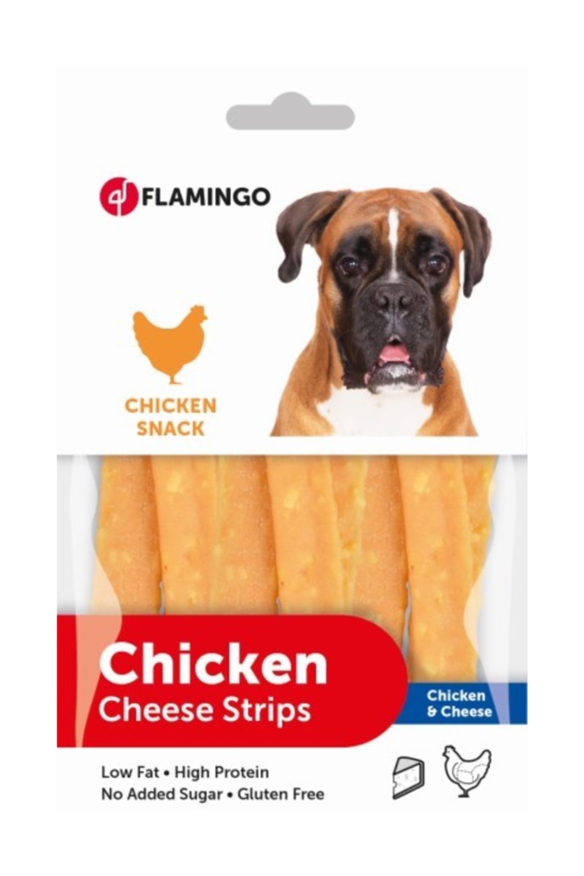 چوب تشویقی سگ با طعم مرغ و پنیر فلامینگو Flamingo، ۸۵ گرم