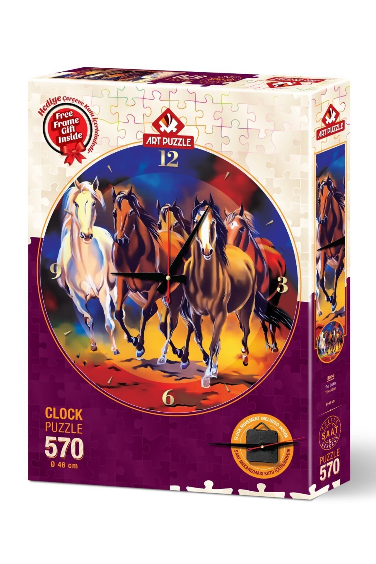 پازل ساعت 570 تکه HORSES 5004 از ترکیه Art Puzzle