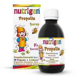 شربت زمستانی حاوی عصاره پروپولیس نوتریژن Nutrigen، ۲۰۰ میلی‌لیتر، مکمل ویتامین و مواد معدنی کودکان