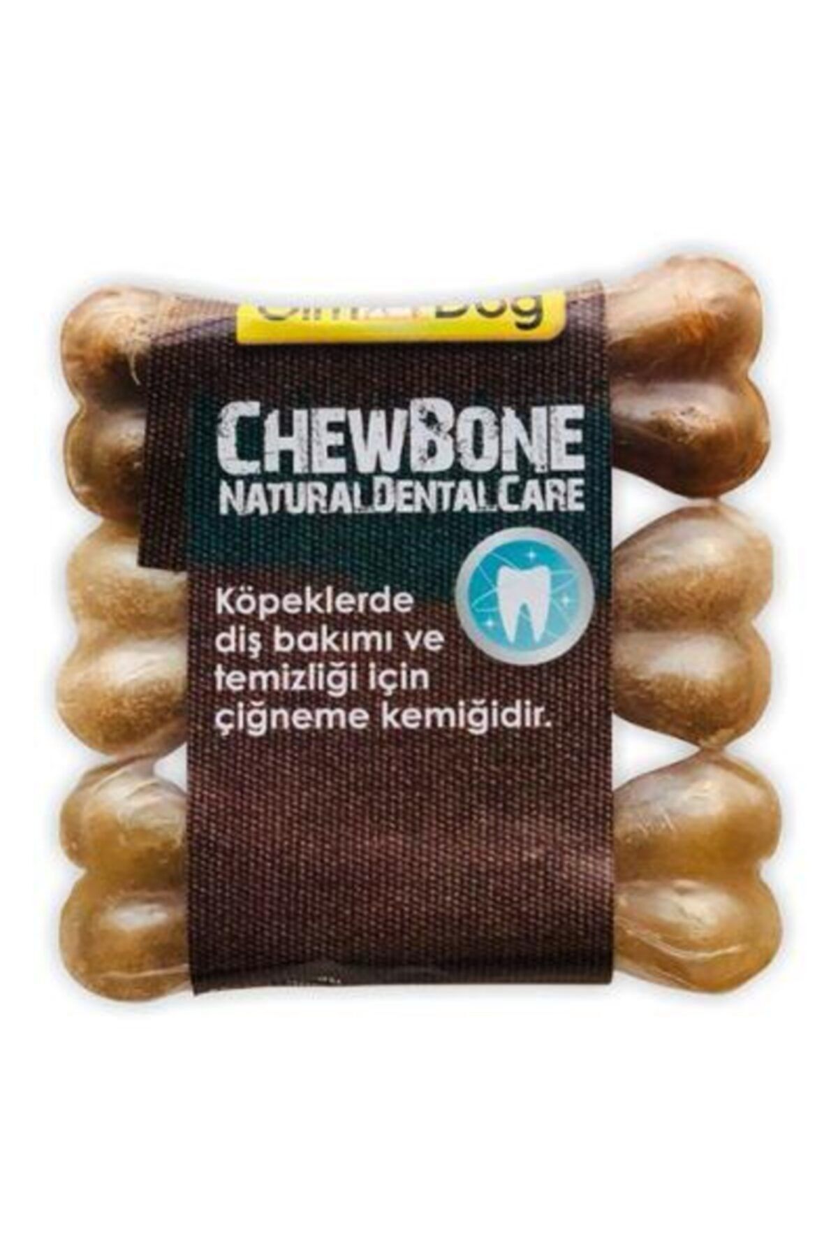 تشویقی سگ استخوان پرس ۳٫۵ سانتی‌متری، بسته ۳ عددی جیم‌داگ Gimdog Naturel Mordimi