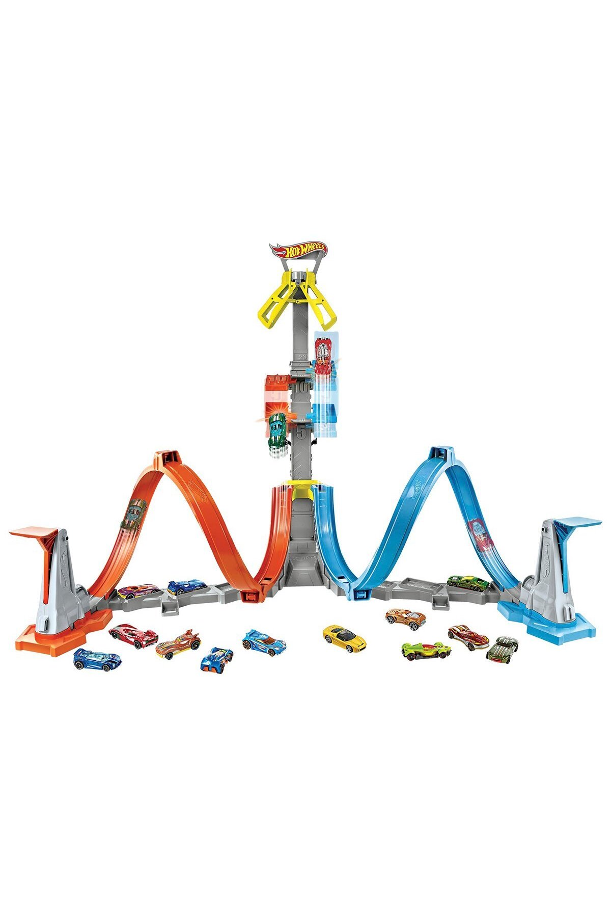 اسباب بازی های فیگور دیگر ست مسابقه هیجان انگیز پرواز عمودی GRW39 از ترکیه HOT WHEELS