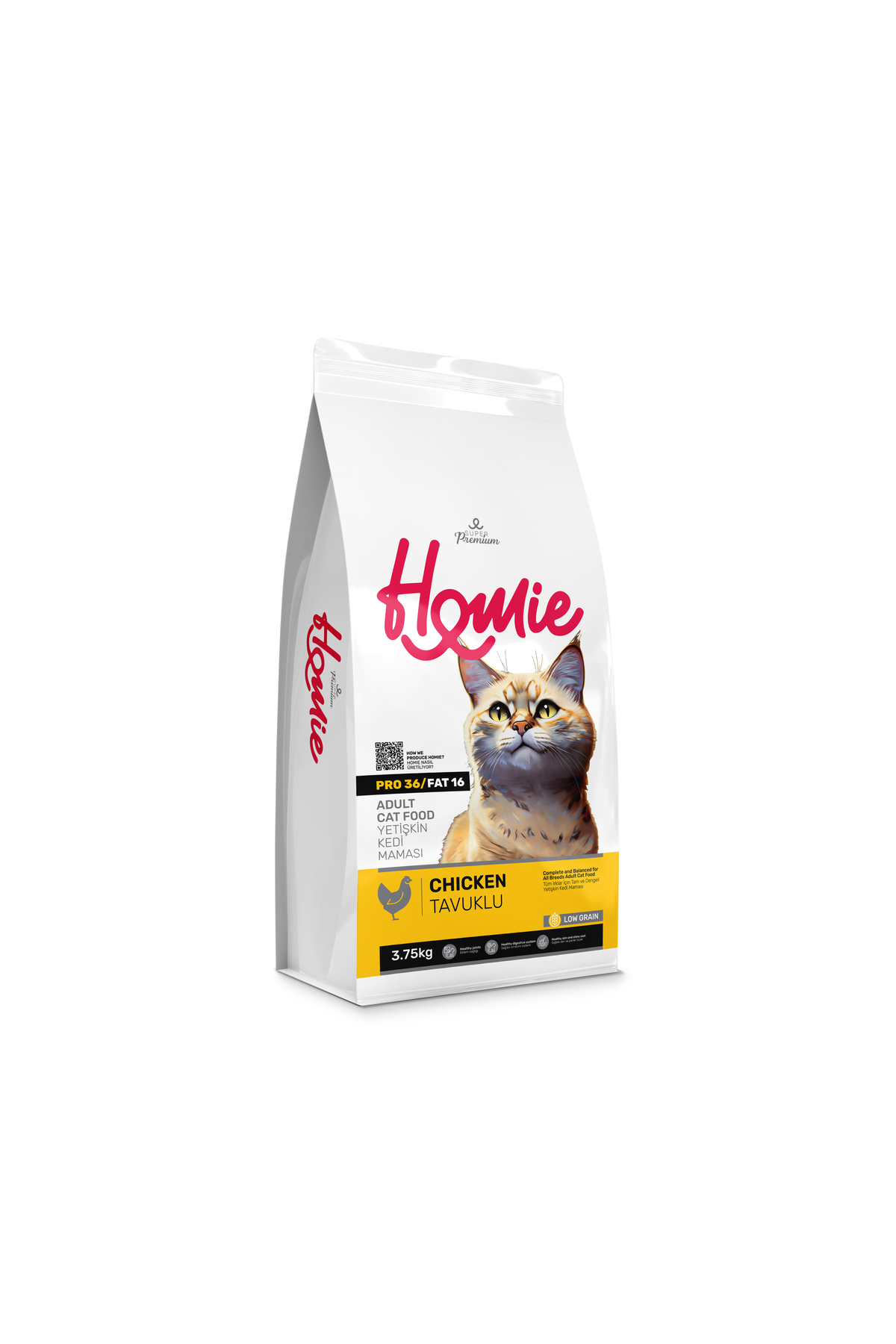 غذای خشک گربه بالغ با طعم مرغ و غلات کم، ۳٫۷۵ کیلوگرم 3,75 Kg