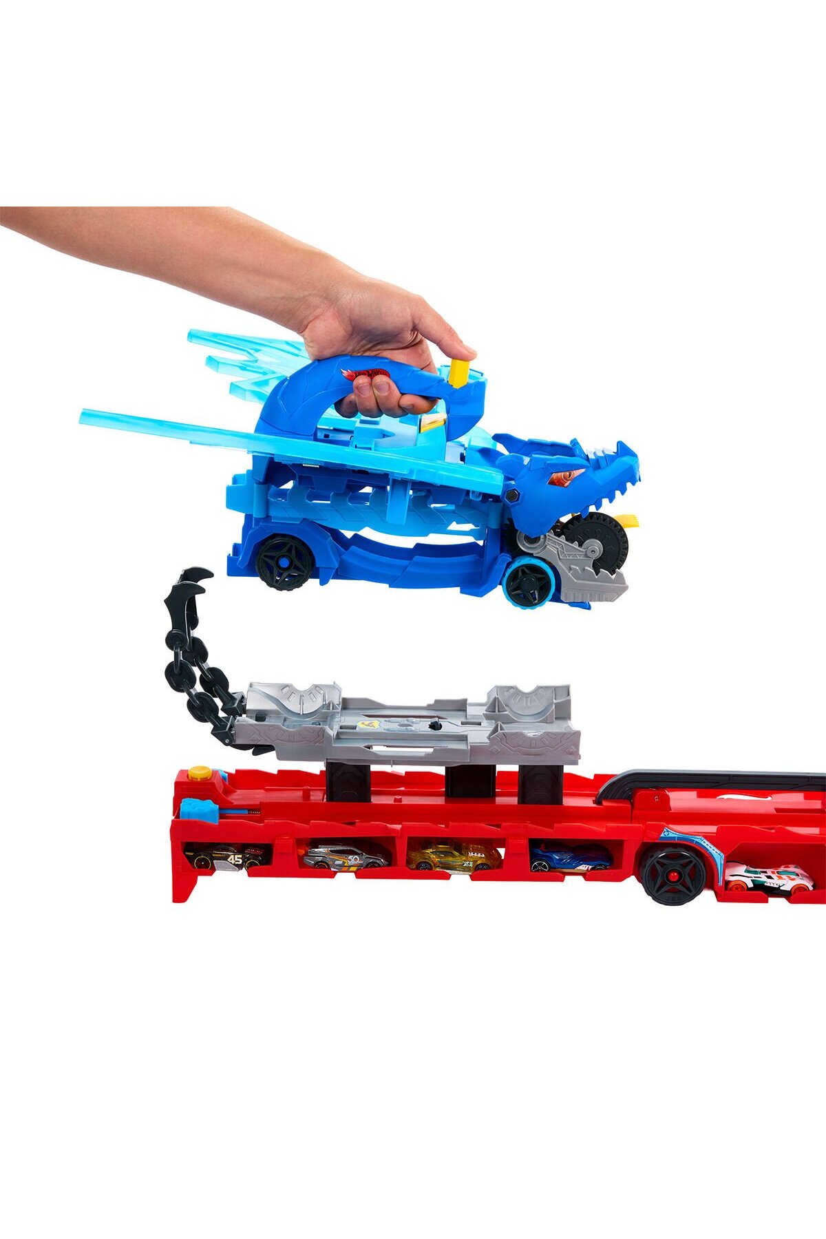 اسباب بازی های فیگور دیگر JBM72 ULTIMATE DUAL DRAGON TRANSPORTER از ترکیه HOT WHEELS