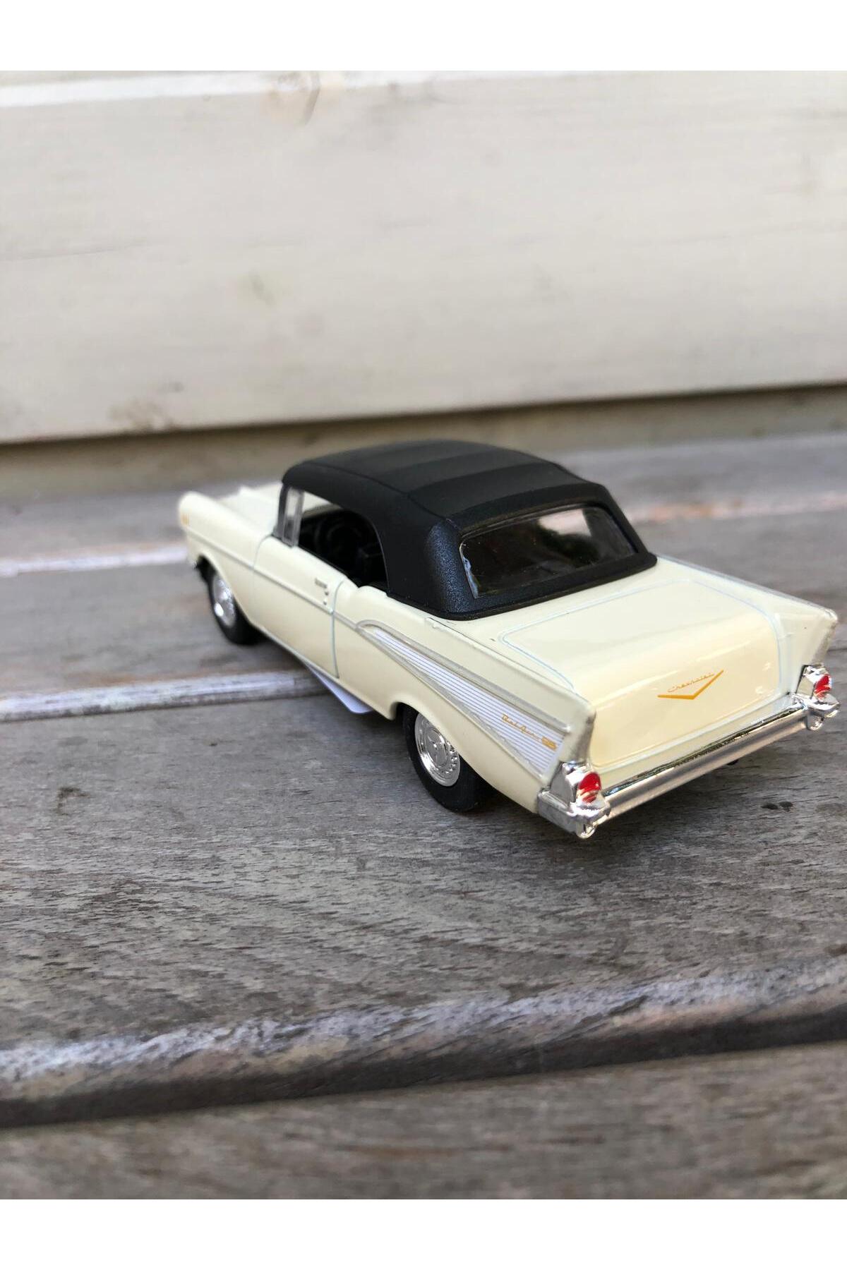 مدل خودرو WELLY 1957 CHEVROLET BEL AIR DIECAST METAL CAR MODEL TOY PULL DROP 12 CM اورجینال scntoys
