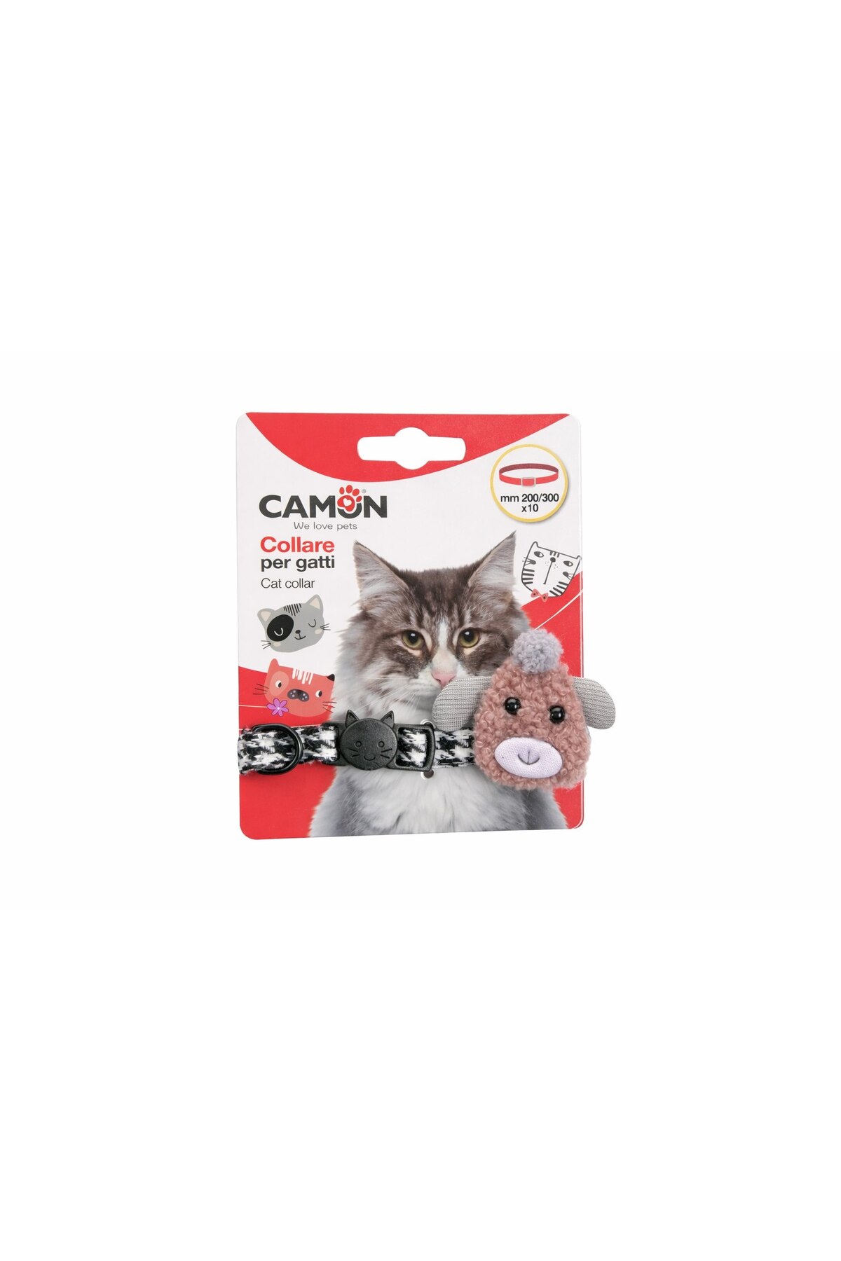 قلاده گردنی طرح‌دار چندرنگ گربه کامون Camon، مدل PD-14