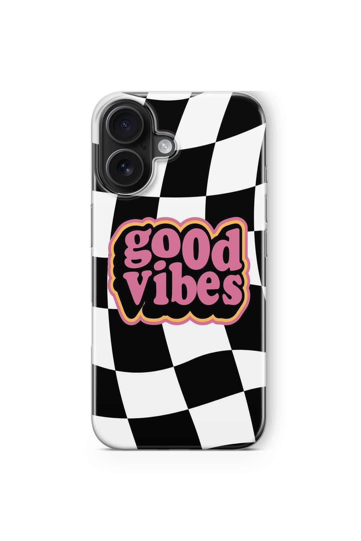 کاور و قاب کیف شفاف طرح دار GOOD VIBES ONLY PATTERN DESIGN سازگار با آیفون 17 Space Star