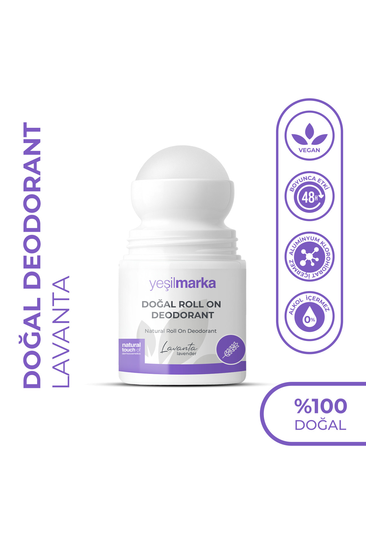 دئودورانت رول آن طبیعی با رایحه لوانتا 50 میلی لیتر مناسب برای همه yeşilmarka