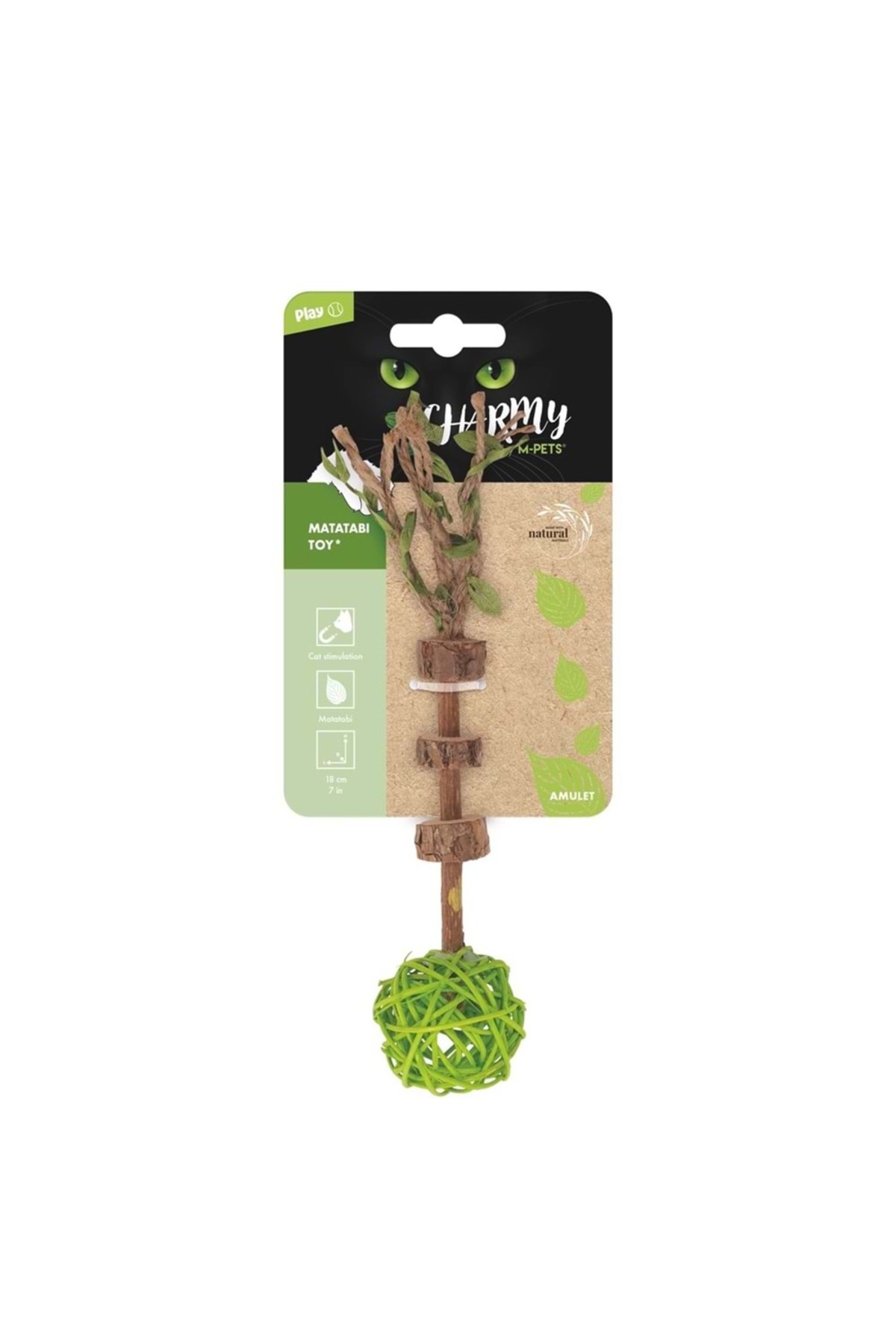 اسباب‌بازی ماتاتابی گربه ام‌پتس M-PETS Charmy Amulet سبز