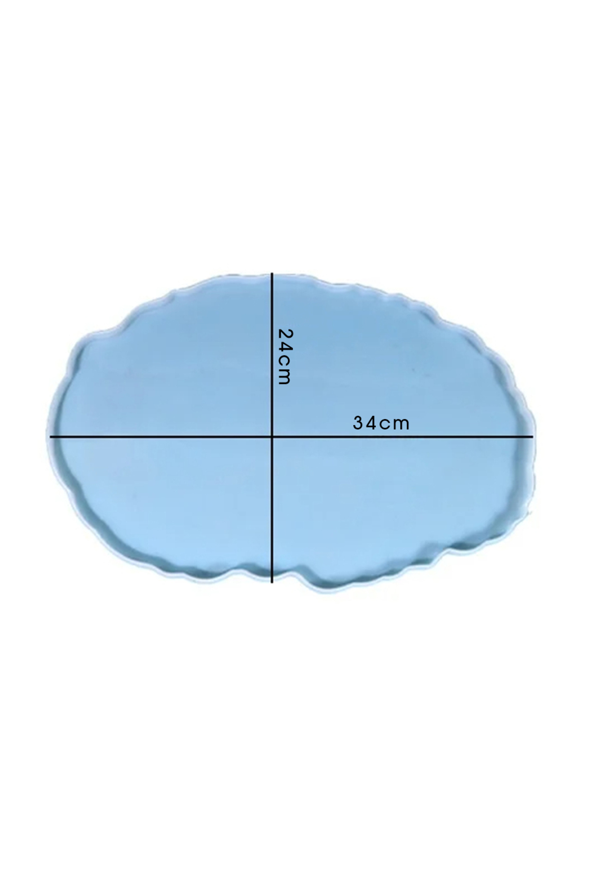 مدل خودرو قالب سیلیکونی سینی مواج بیضی شکل اپوکسی 34X24CM اورجینال Getshopmini