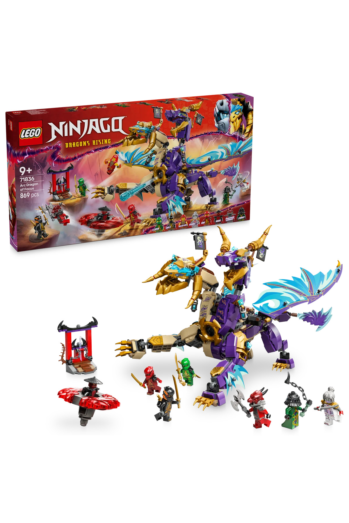 لگو و اسباب بازی های ساخت محور ® NINJAGO® FOCUS ARC DRAGON 71836 9+ ست ساختمان خلاق 869 قطعه اورجینال LEGO