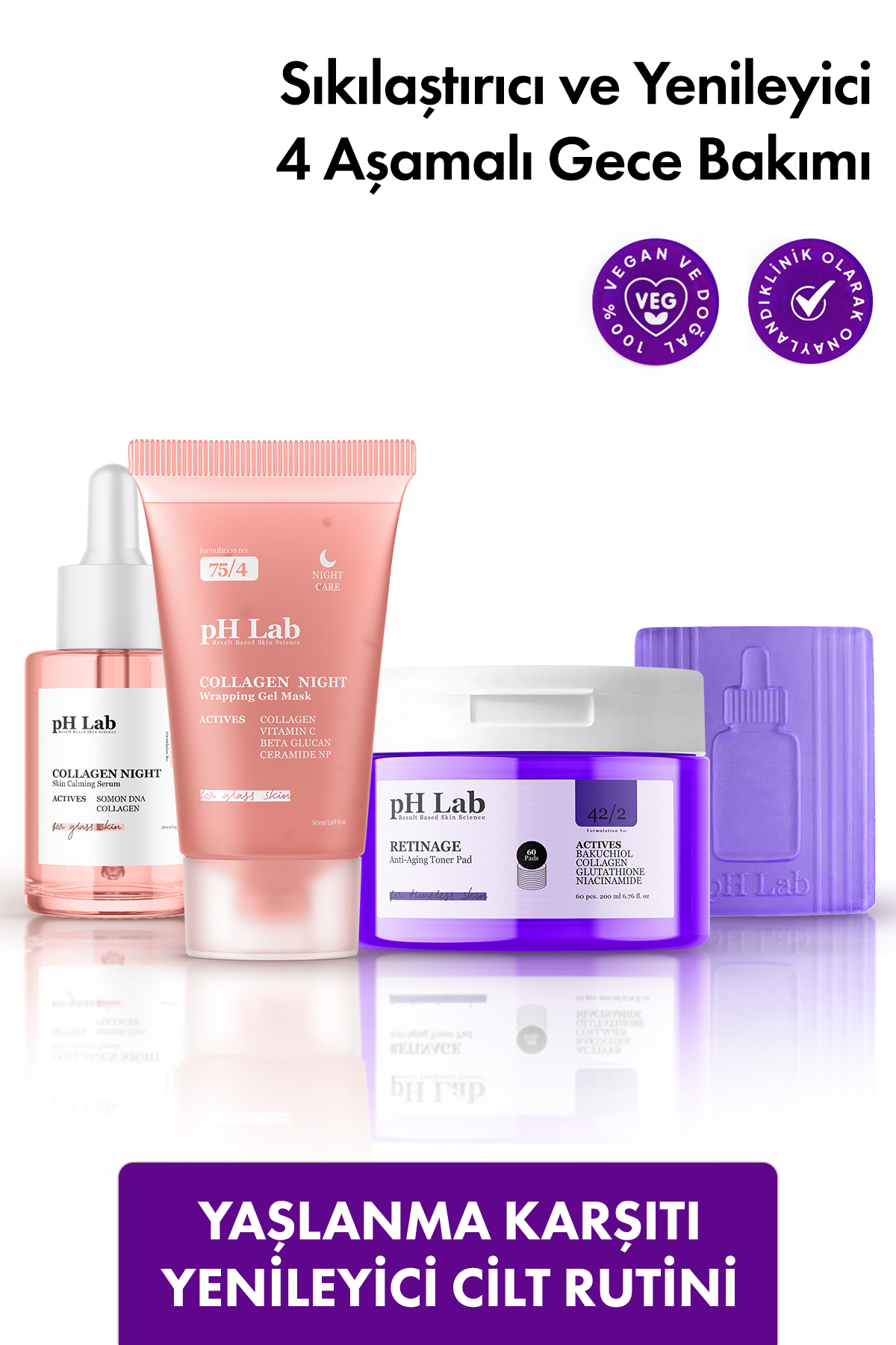 ست مراقبت پوست روتین نوسازی ضد پیری PHLAB Ph Lab