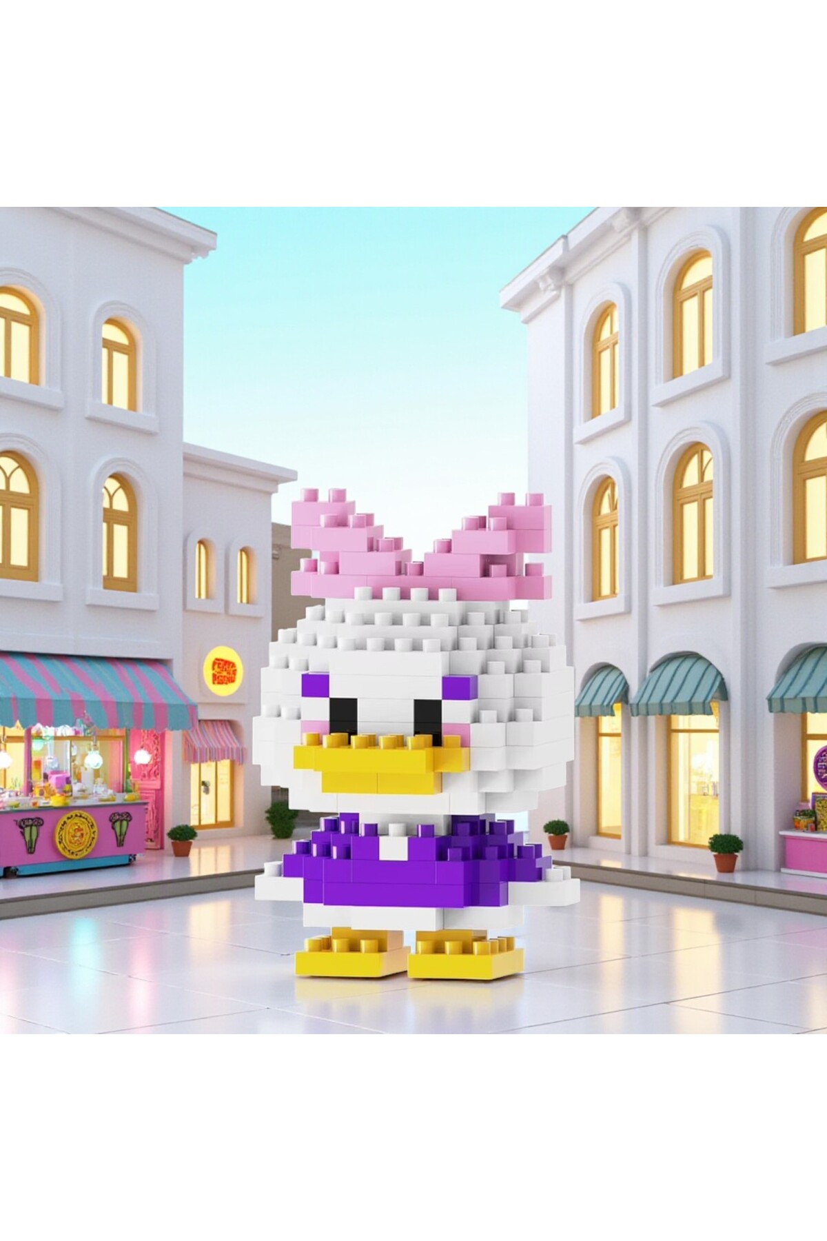پازل سه بعدی | PINKYDAY DAISY DUCK – مجموعه مینی بلوک با هدیه شگفت انگیز SUNSTER COMPANY™ 137 قطعه Bricks