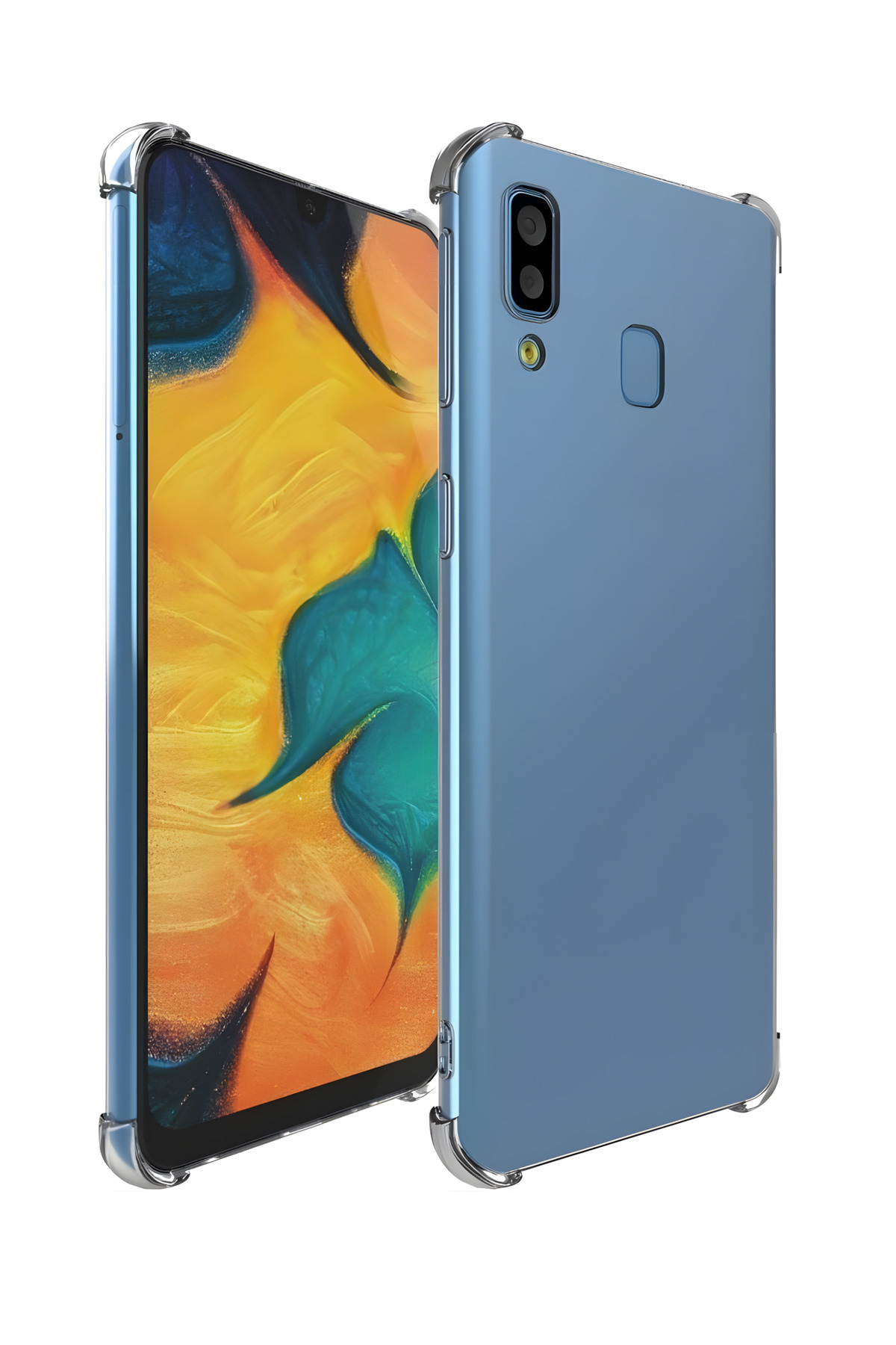 کاور و قاب محافظ دوربین ضد ضربه SAMSUNG GALAXY A20 A30 پوشش سیلیکونی شفاف انعطاف پذیر فیبکس Fibaks