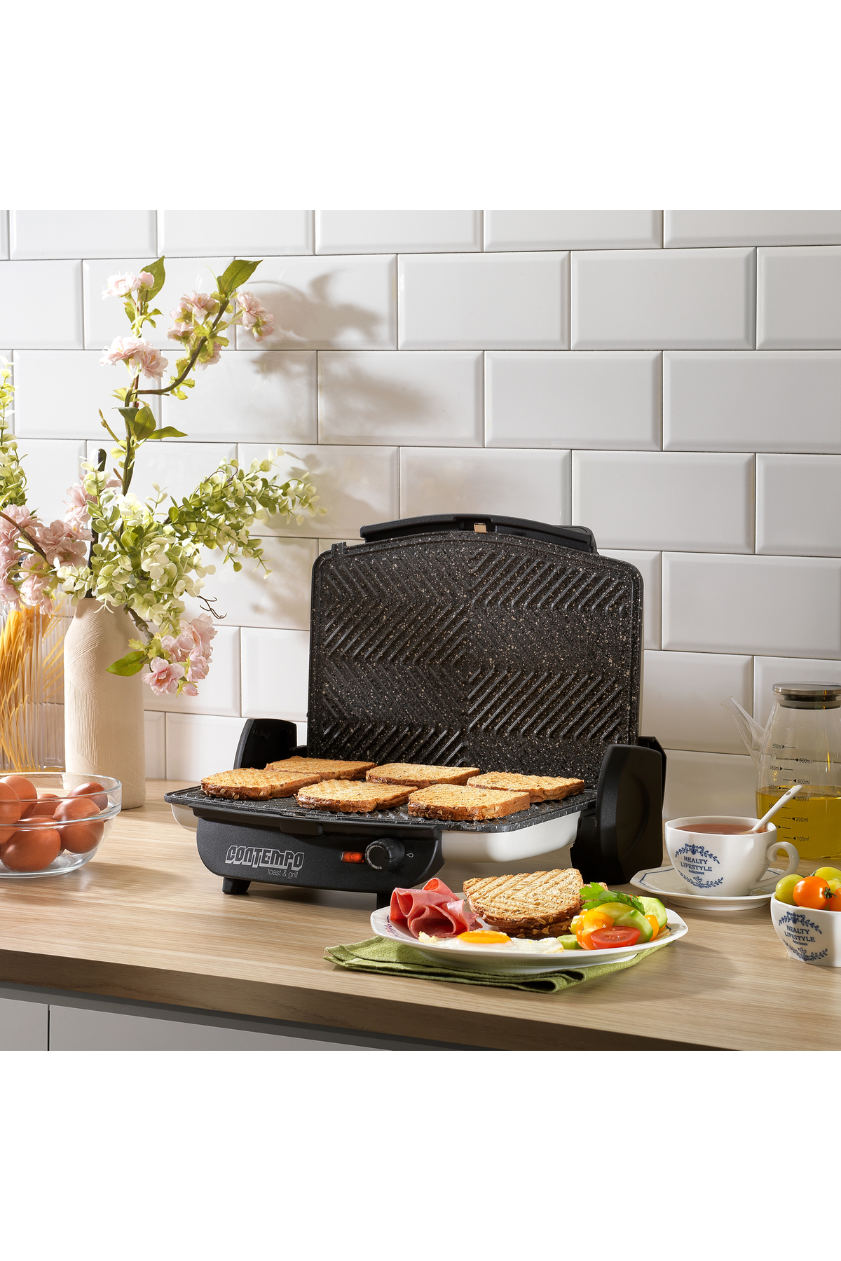 دستگاه ساندویچ و تست توستر کرم CONTEMPO اورجینال Schafer