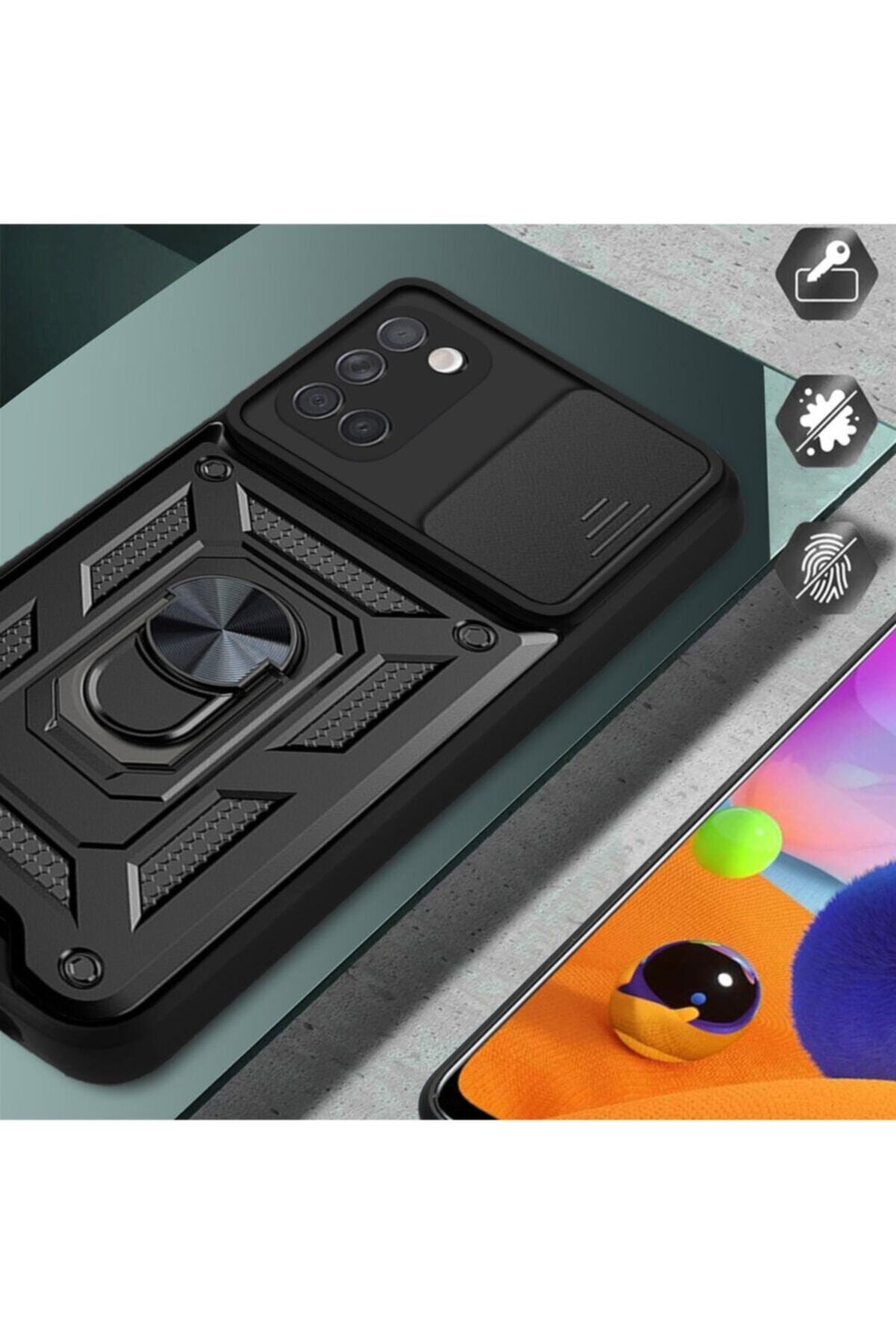 کاور و قاب زره محافظ تانک نظامی با دوربین SAMSUNG GALAXY A31 حلقه کشویی فیبکس Fibaks