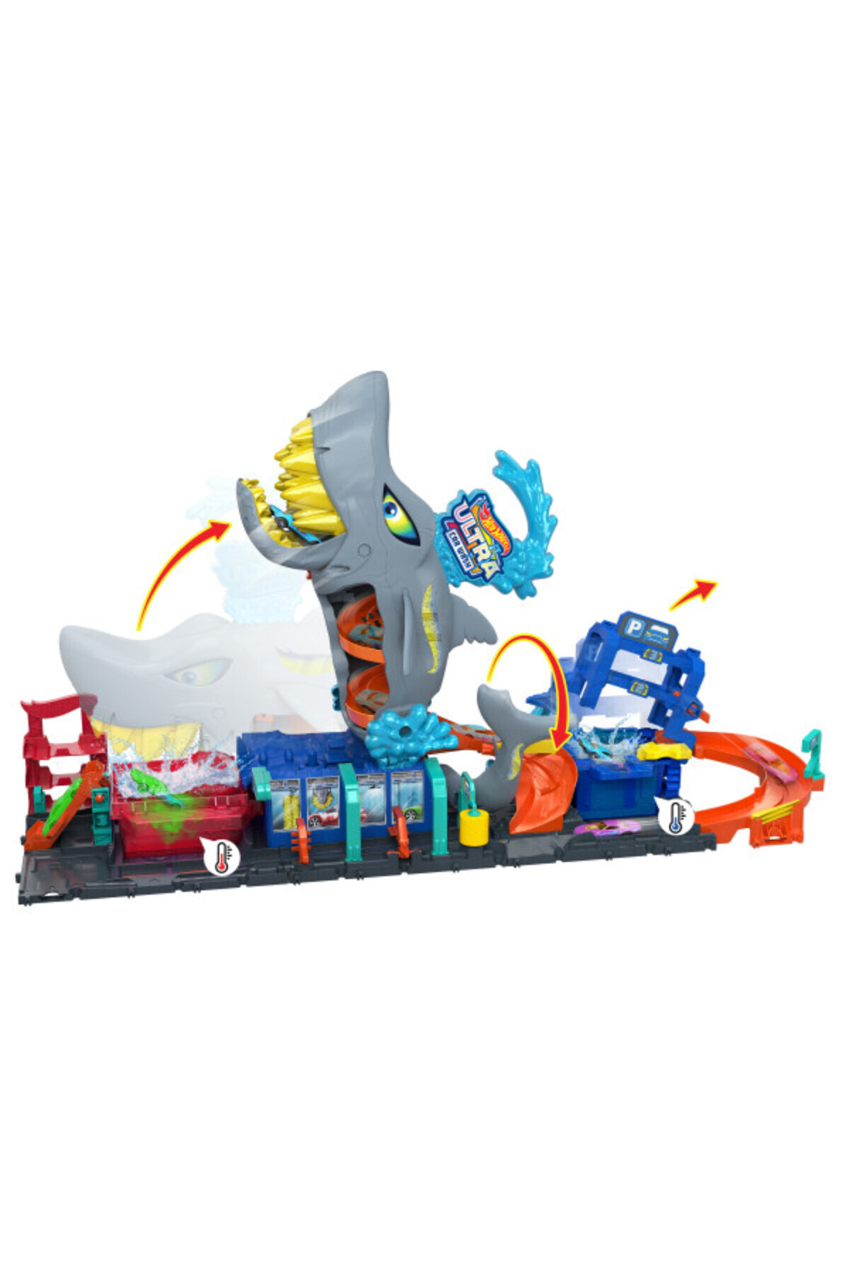 ماشین اسباب بازی شستشوی کوسه زرق و برق دار هات ویلز اورجینال HOT WHEELS