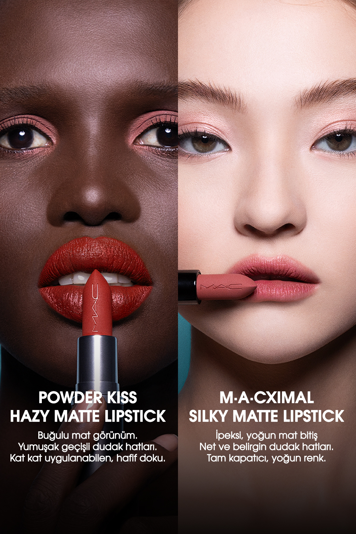 رژ لب مایع  مات Powder Kiss مدل A LITTLE TAMED کمی رام شده حجم 5 میل مک MAC