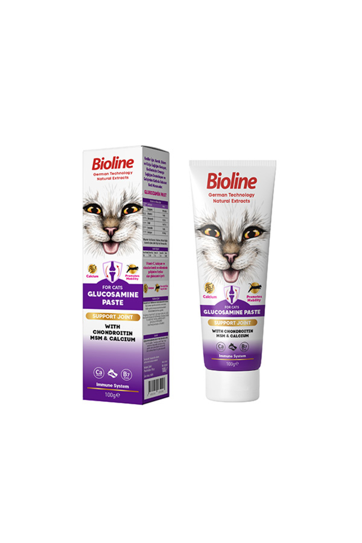 خمیر گلوکوزامین گربه بایولاین Bioline MURATECH (24159)، ۱۰۰ گرم