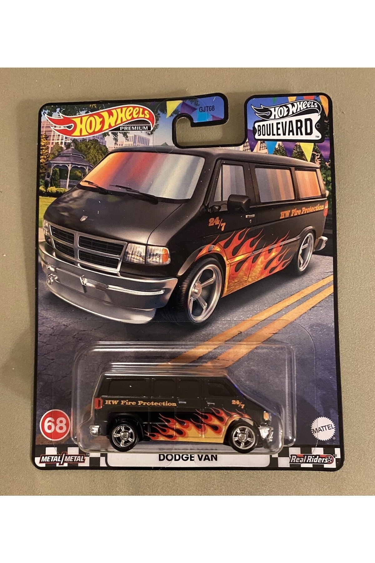 ماشین اسباب بازی | بلوار 68 DODGE VAN BLACK هات ویلز اورجینال HOT WHEELS