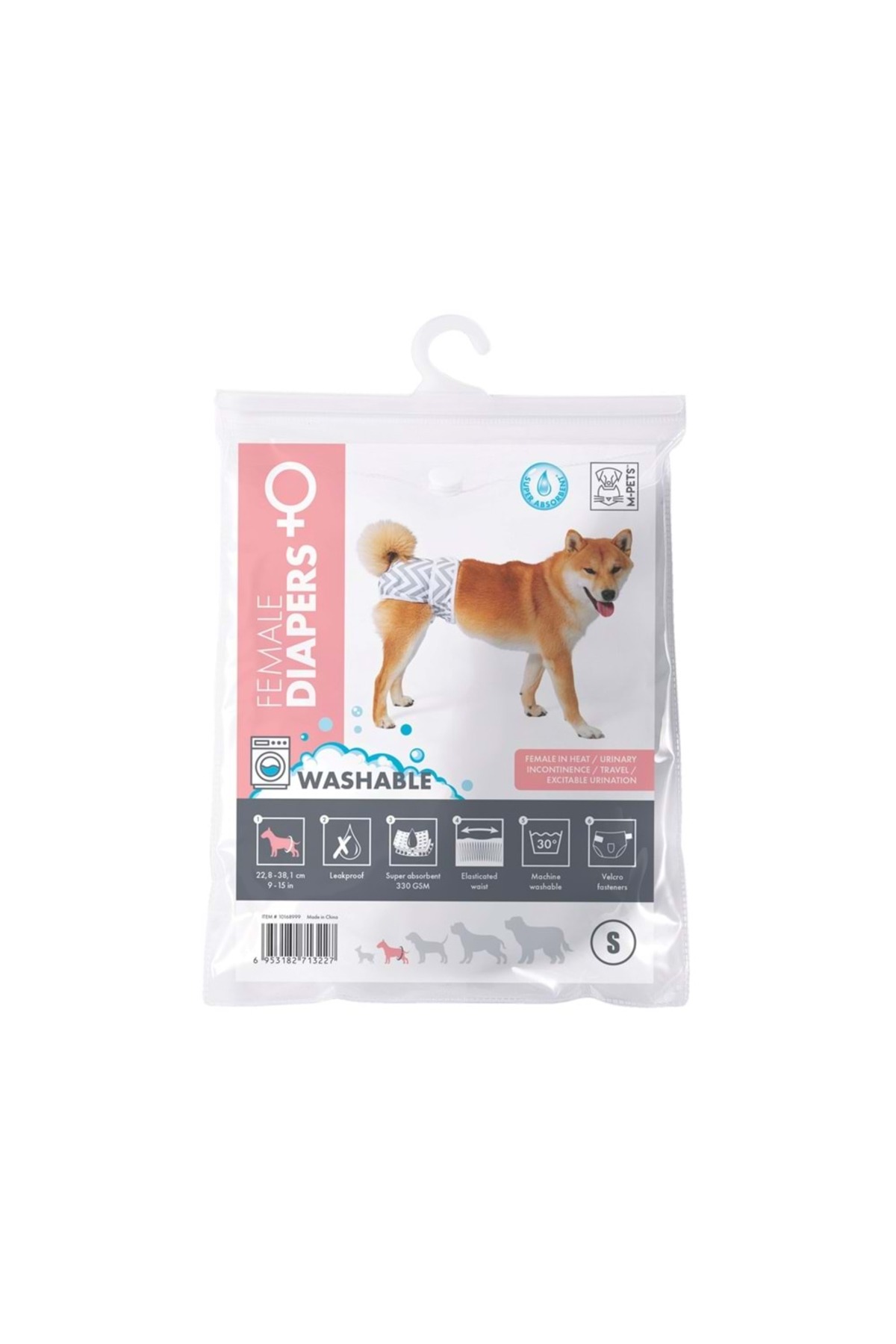 شورت قابل‌شست‌وشوی سگ ماده ام‌پتس M-PETS، سایز S