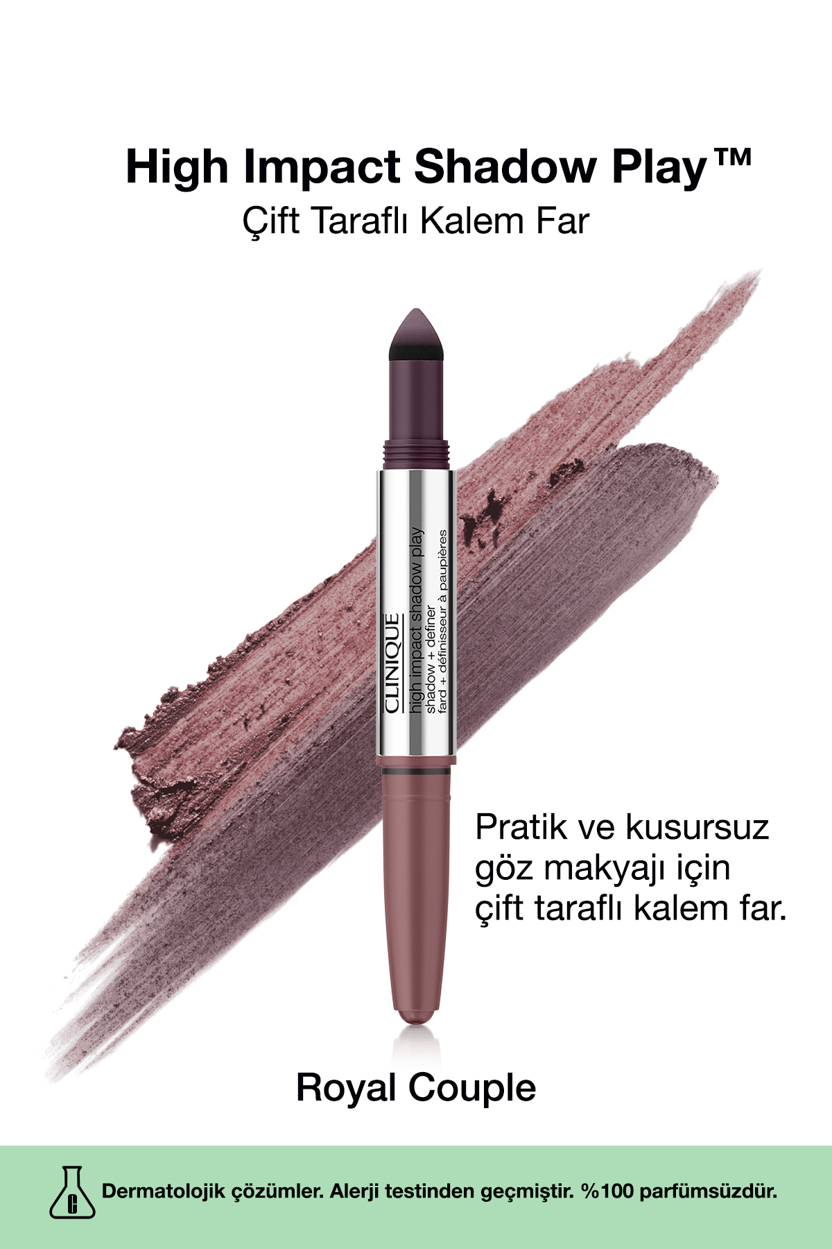 سایه چشم نمایش ای با ضربه زیاد قلم دو طرفه دور از دسترس زوج سلطنتی 4ML Clinique