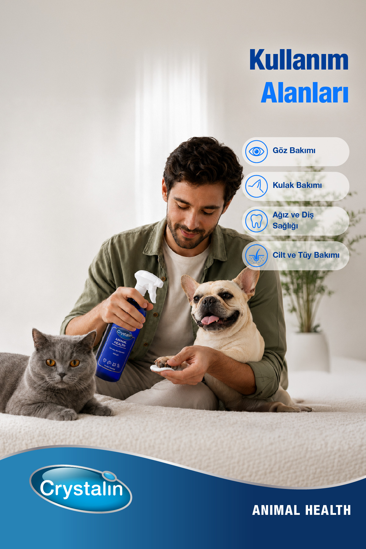 محصول سلامت سگ کریستالین Crystalin Animal Health، ۵۰۰ میلی‌لیتر