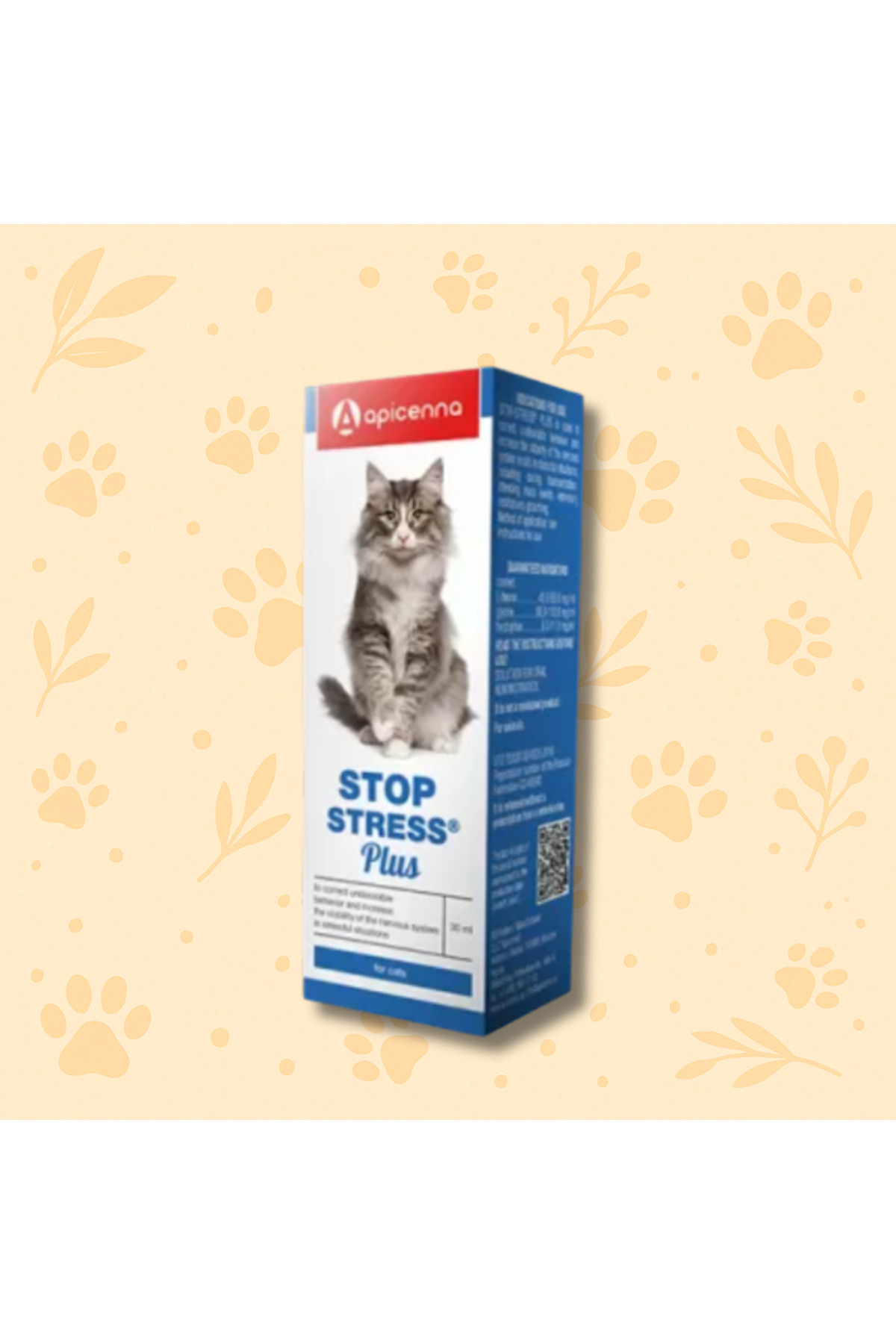 ویتامین آرام‌بخش گربه اپیسنا Apicenna Stop Stress Plus