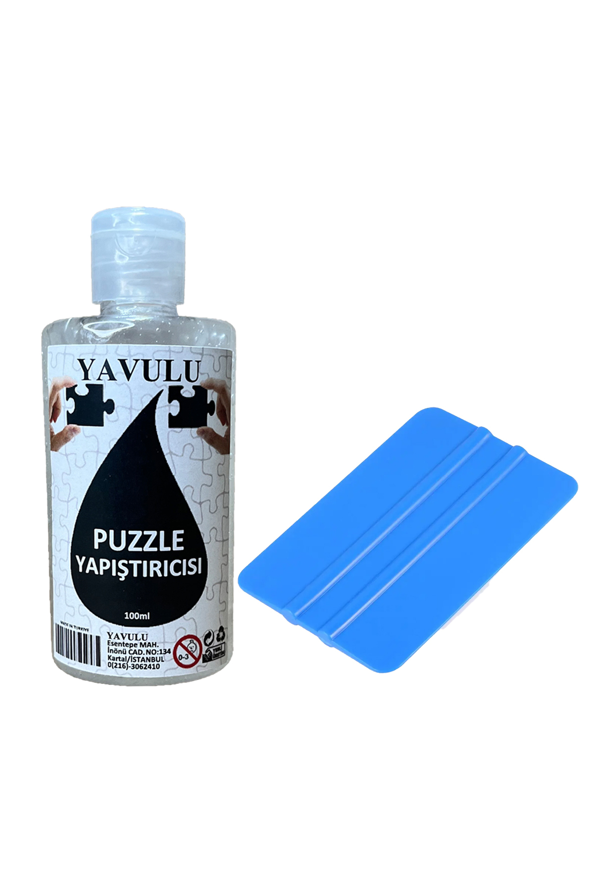 چسب پازل محافظ شفاف 100 میلی لیتر و راگل yavulu