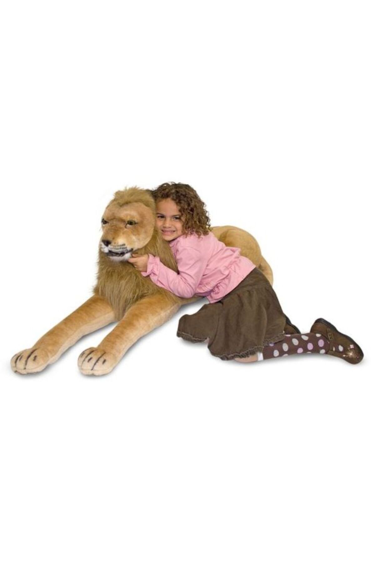 اسباب بازی های پشمی مخمل خواب غول پیکر شیر Melissa & Doug