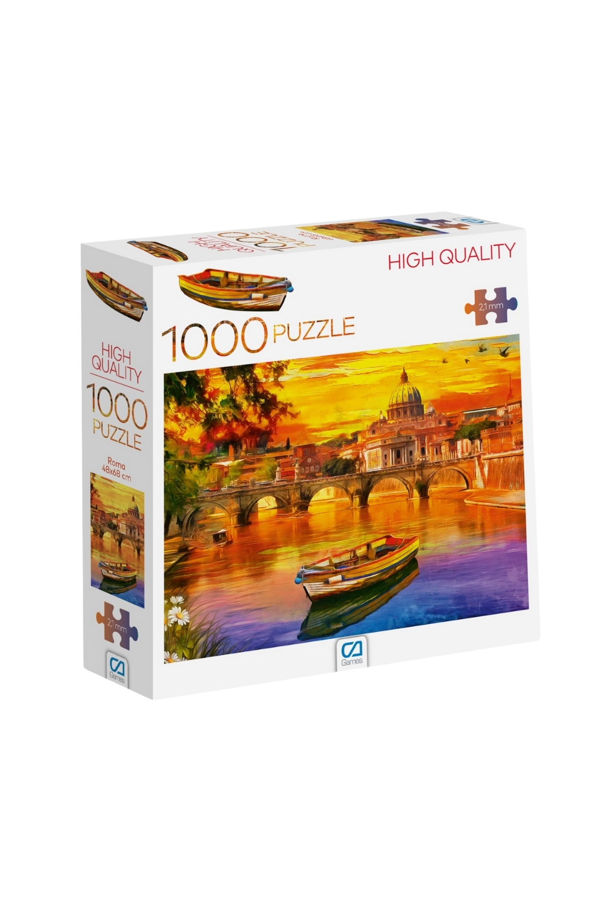 پازل ROMAN VIEW 1000 PIECES 2.2MM ضخامت 48X68CM سری اره منبت کاری مویی سرگرمی حرفه ای از ترکیه CA Games