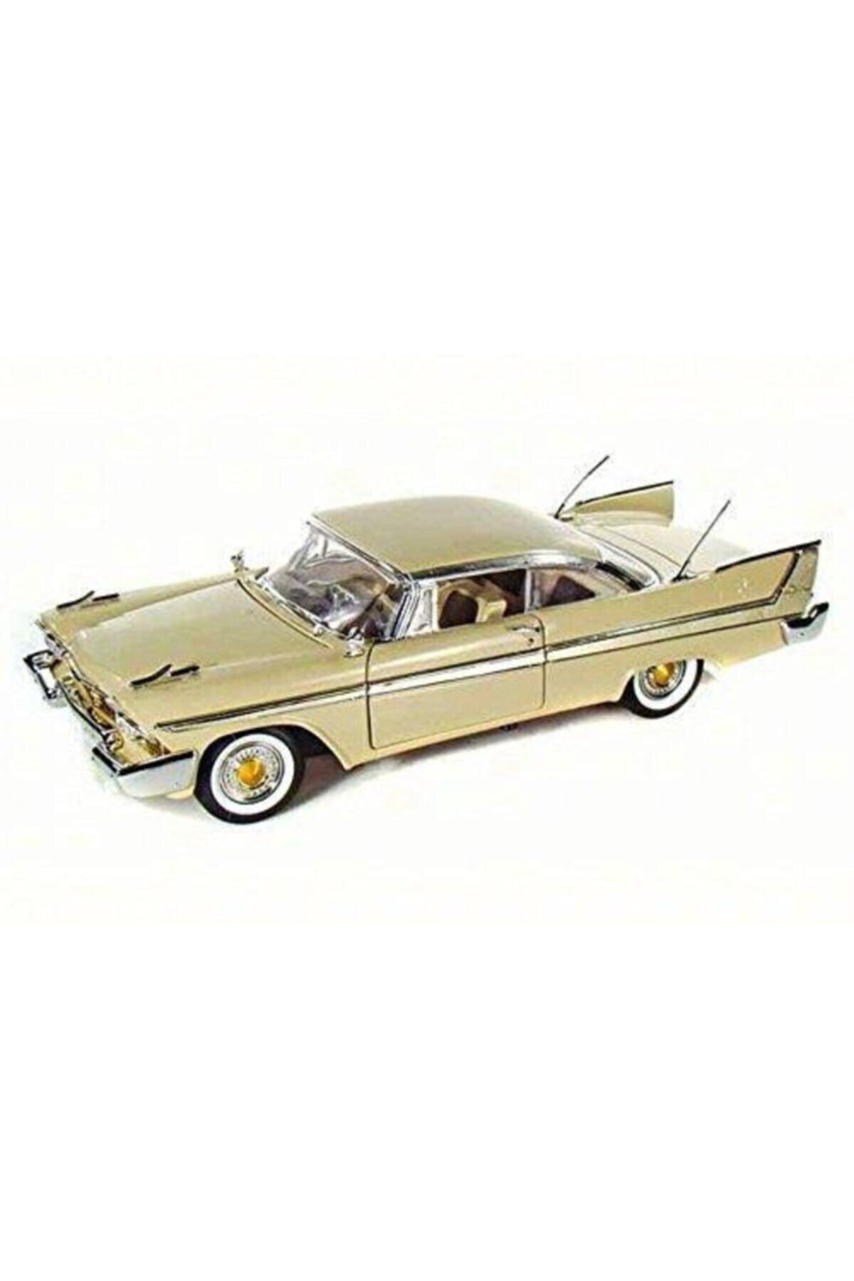 مدل خودرو MOTORMAX 1958 PLYMOUTH FURY CREAM 1:18 ماشین اورجینال Motor Max