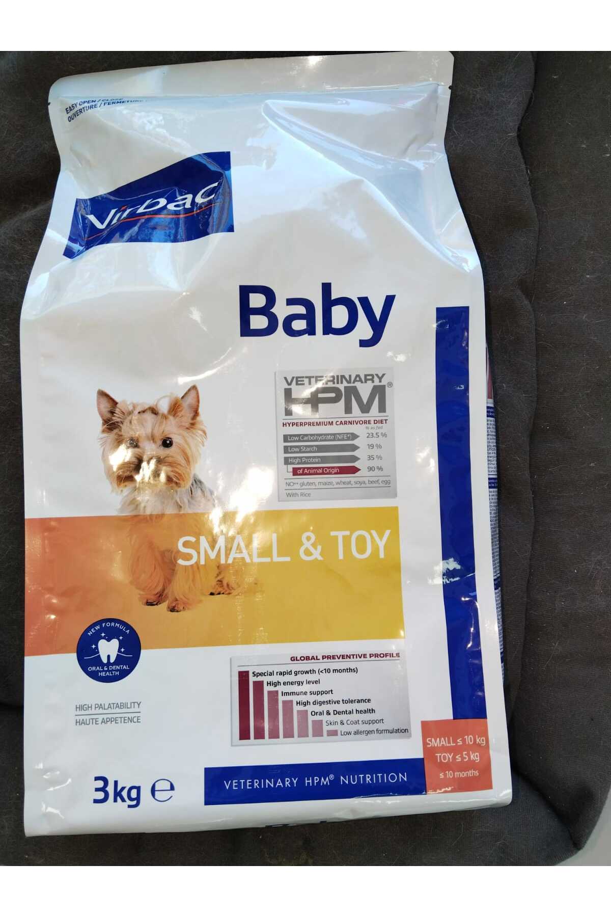 غذای خشک توله‌سگ ویر‌باک Virbac Baby Small & Toy با طعم مرغ، ۳ کیلوگرم
