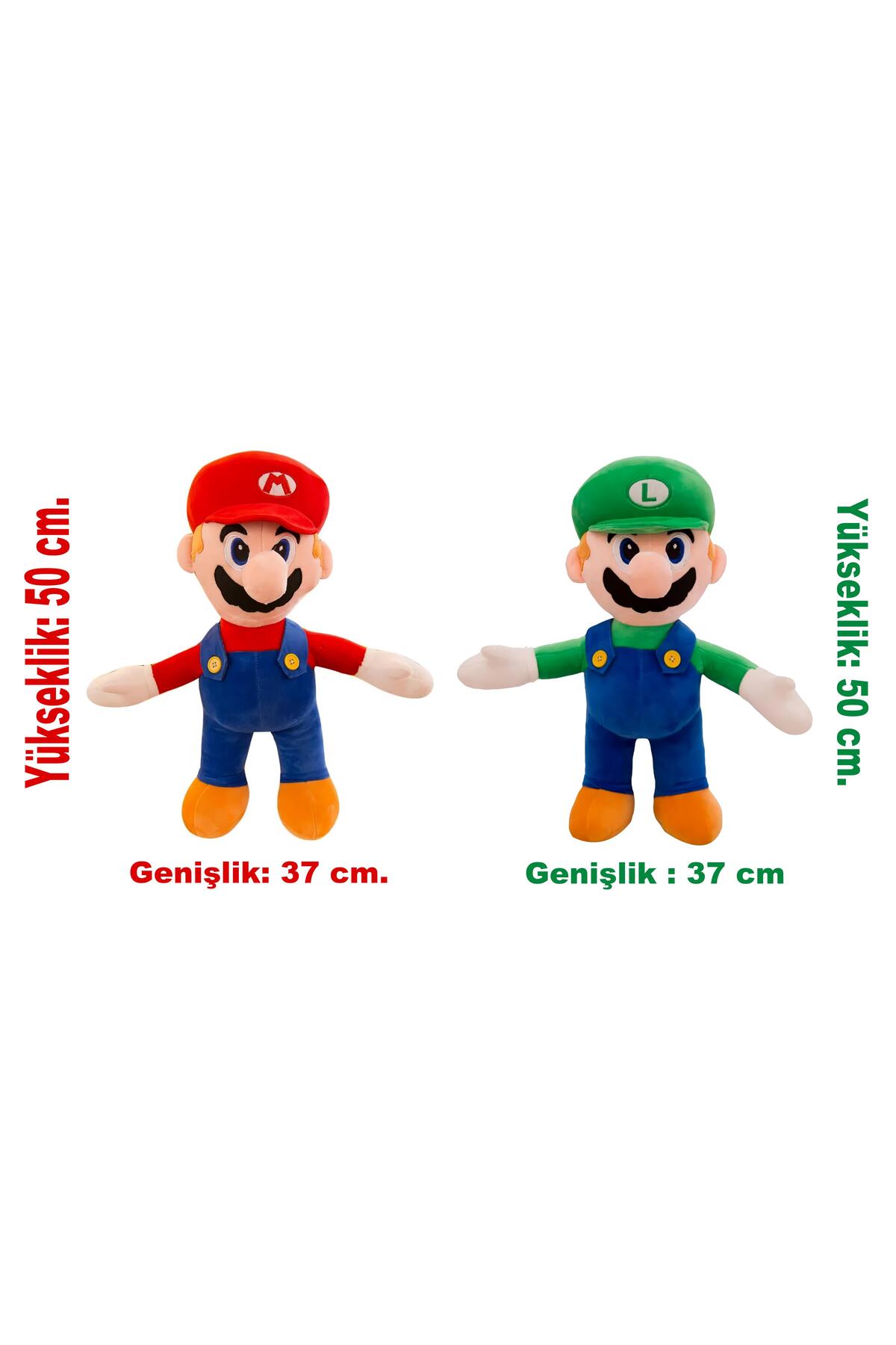 اسباب بازی های پشمی پارچه وارداتی سایز XL LEGENDARY 2 PACK SUPER MARIO BROTHERS & LUIGI PLASH TOY SLEEP PLAYMATE e-life shop