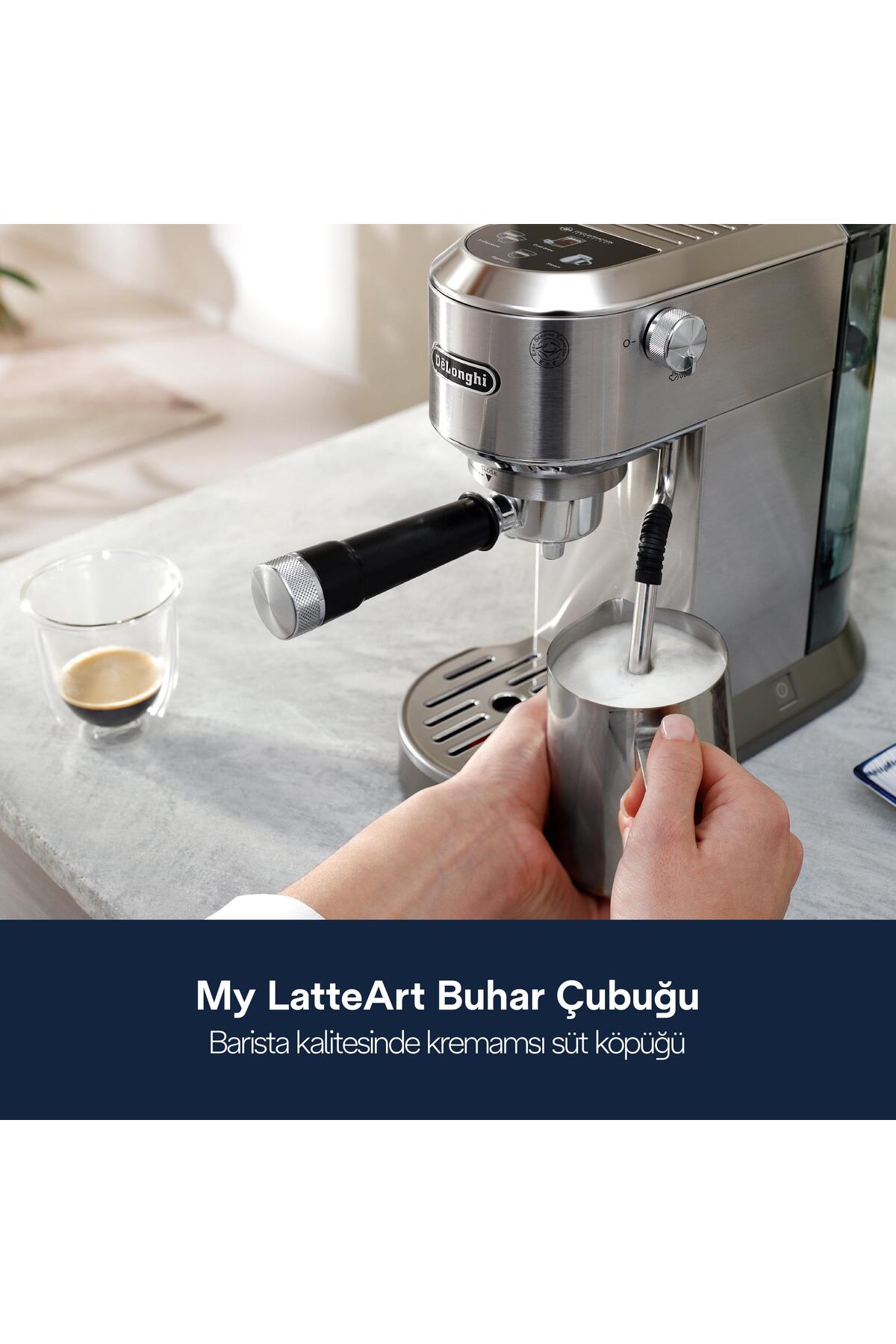 دستگاه اسپرسو و کاپوچینو قهوه ساز دستی DEDICA DUO EC890.M اورجینال Delonghi