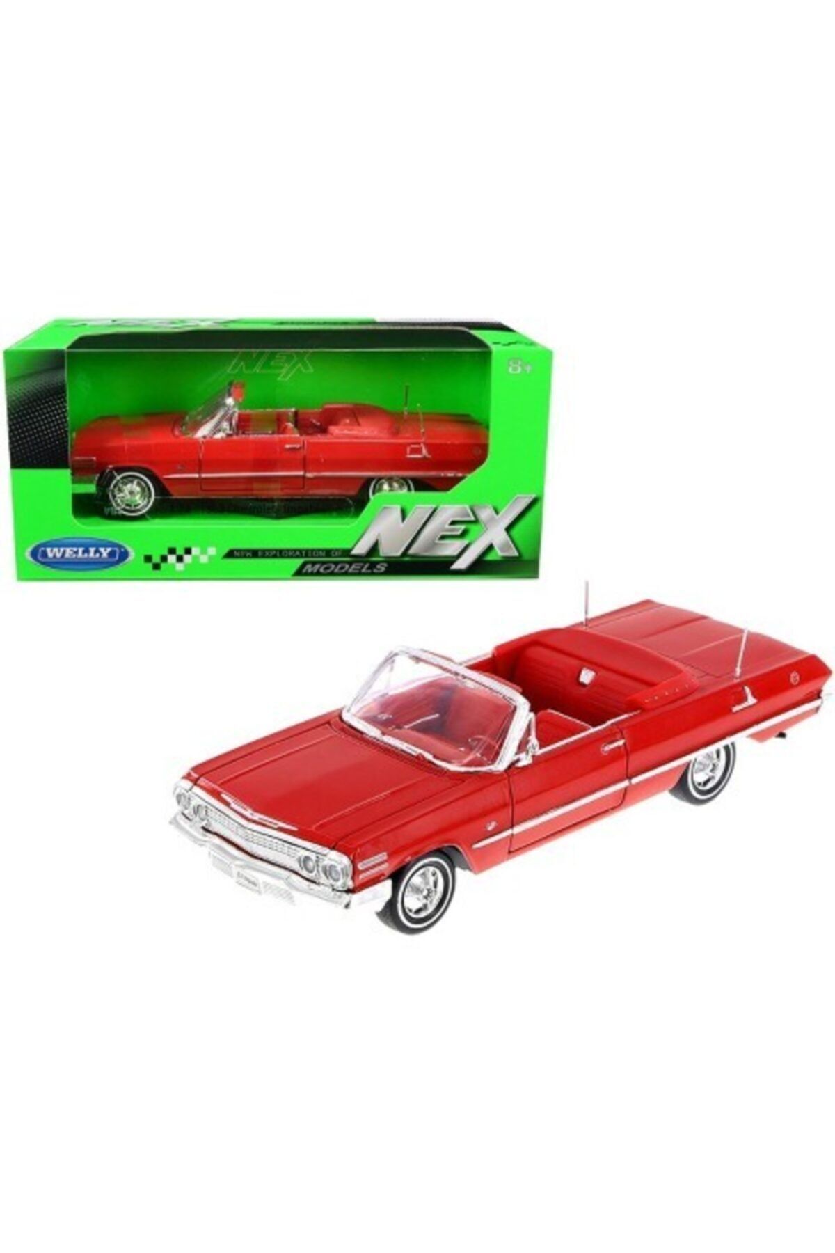 مدل خودرو شورولت ایمپالا 1963 DIECAST 1.24 METAL CAR ORIGINAL اورجینال WELLY