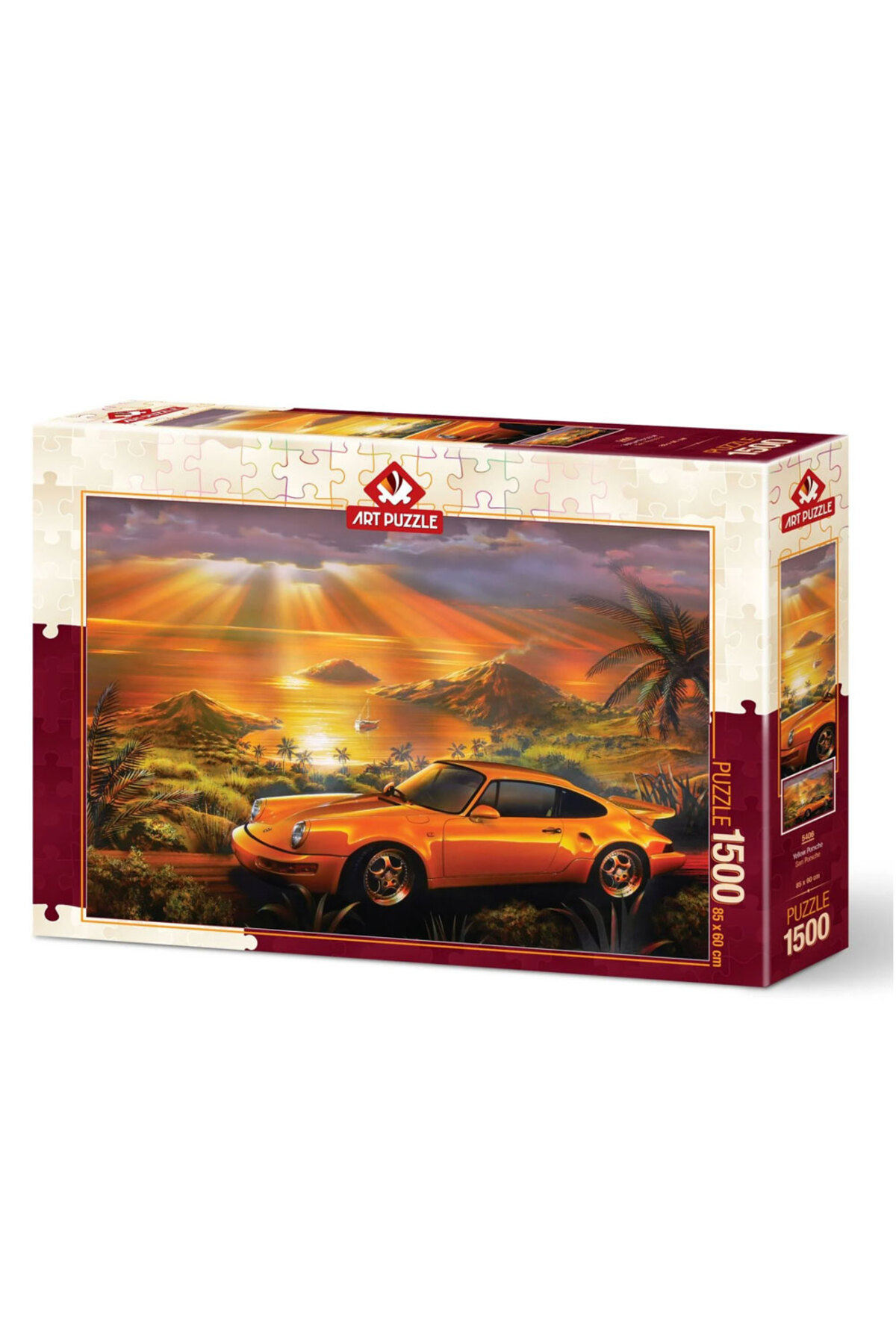 پازل پورشه زرد 1500 قطعه اورجینال ارت Art Puzzle
