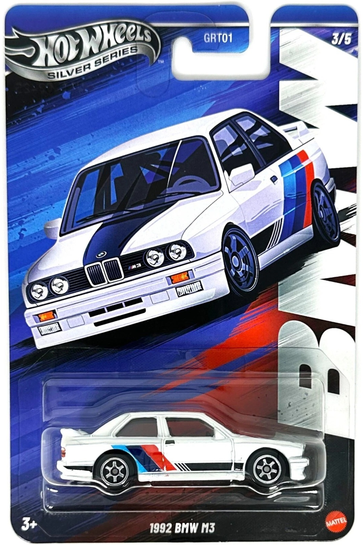 ماشین اسباب بازی 1992 BMW M3 SILVER SERIES LONG KART DIECAST از ترکیه HOT WHEELS