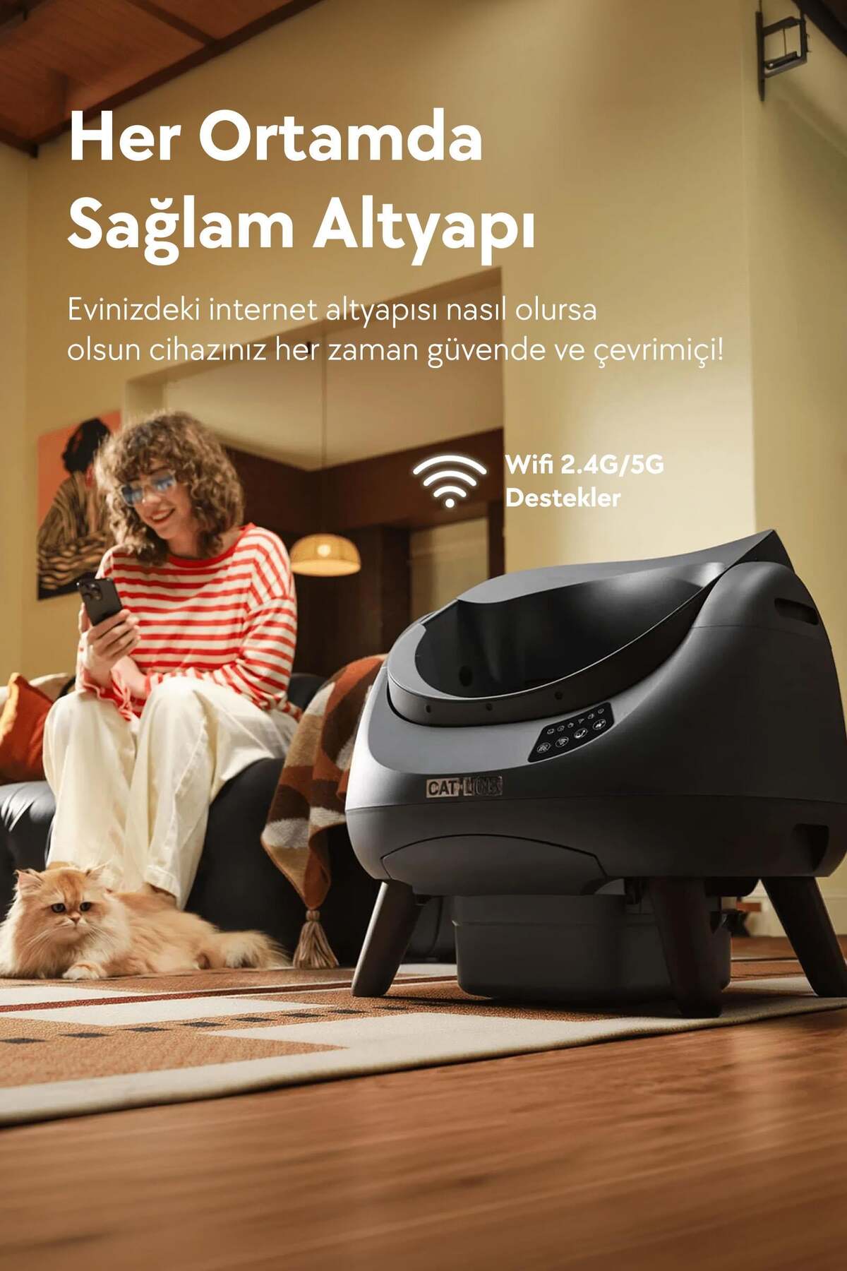 توالت گربه اتوماتیک روباز زامپا Zampa CATLINK Scooper Open-X