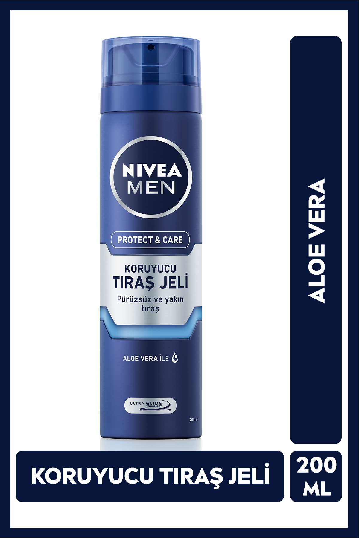 کف و ژل اصلاح مردانه آلوئه ورا مرطوب کننده 200 میل NIVEA