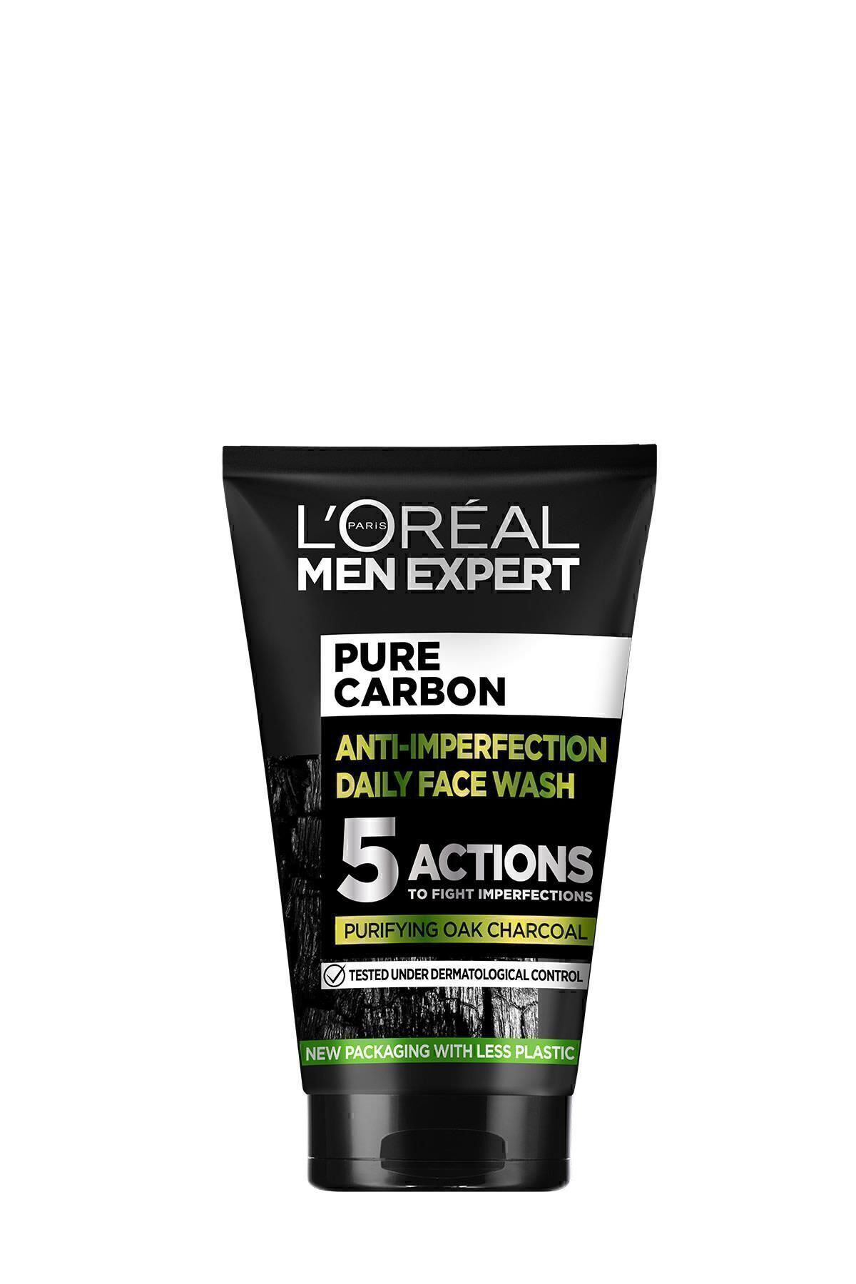 L'Oreal Paris Men Expert ژل شستشوی چربی‌زا و جلوگیری از نقاط سیاه چرب‌کش زغال‌فشرده 100 میلی‌لیتر