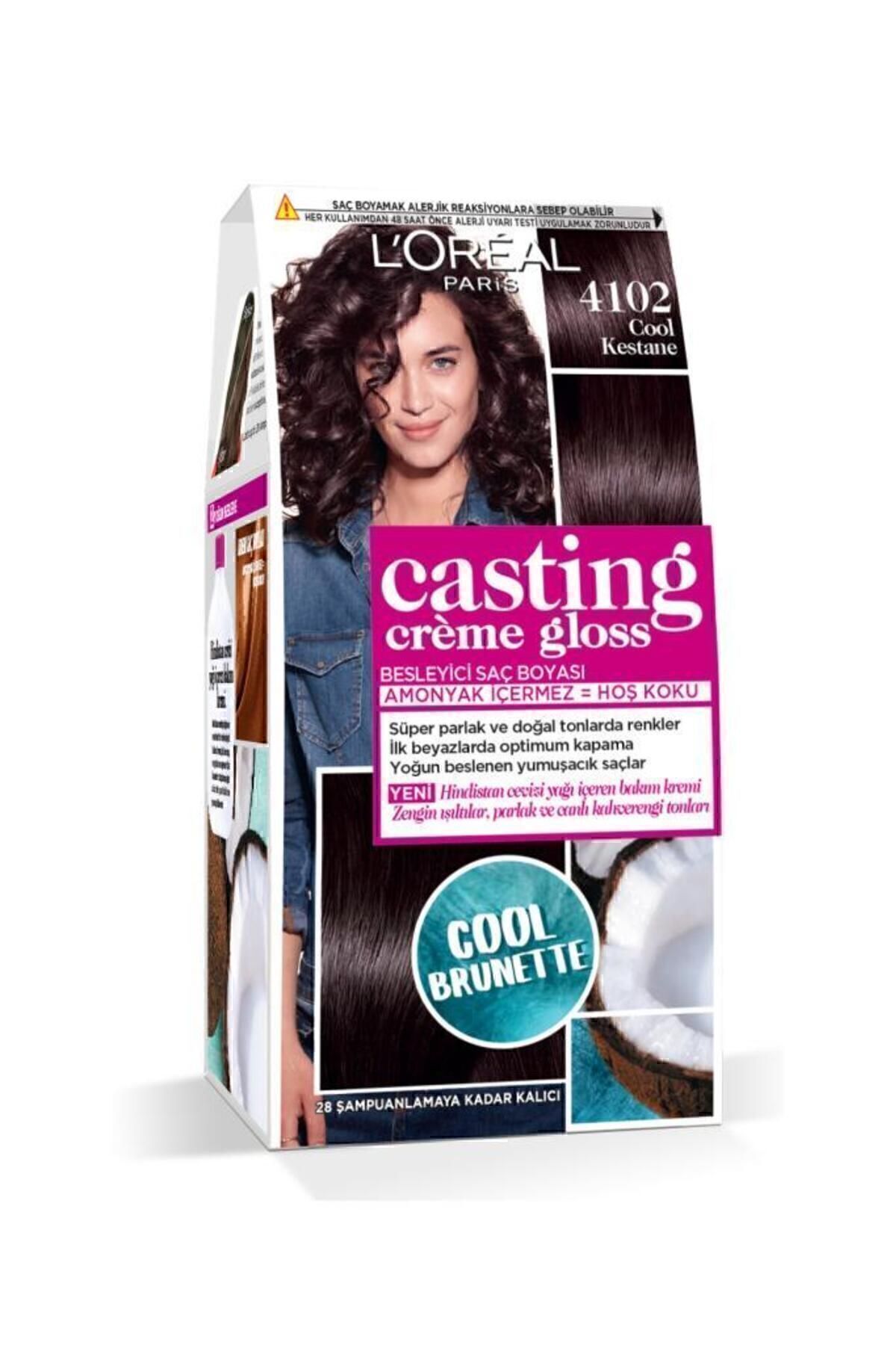 L'Oreal Paris رنگ مو Casting Creme Gloss رنگ‌ شاه بلوطی سرد شماره 4102