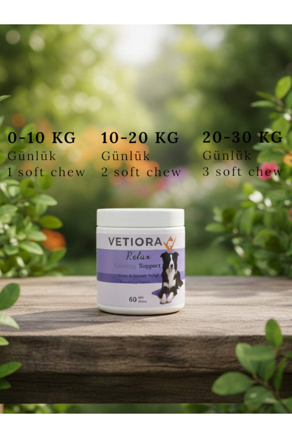 تشویقی آرامش‌بخش سگ وتیورا VETIORA Relaxfordog با طعم گوشت بره، ۱۵۰ گرم