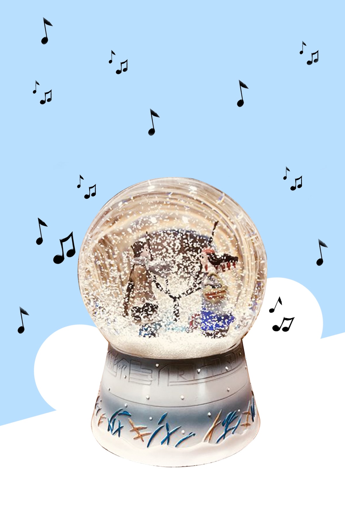 گوی برفی WINTER DREAM SNOW GLOBE WHITE BASE D از ترکیه DEMPOWER