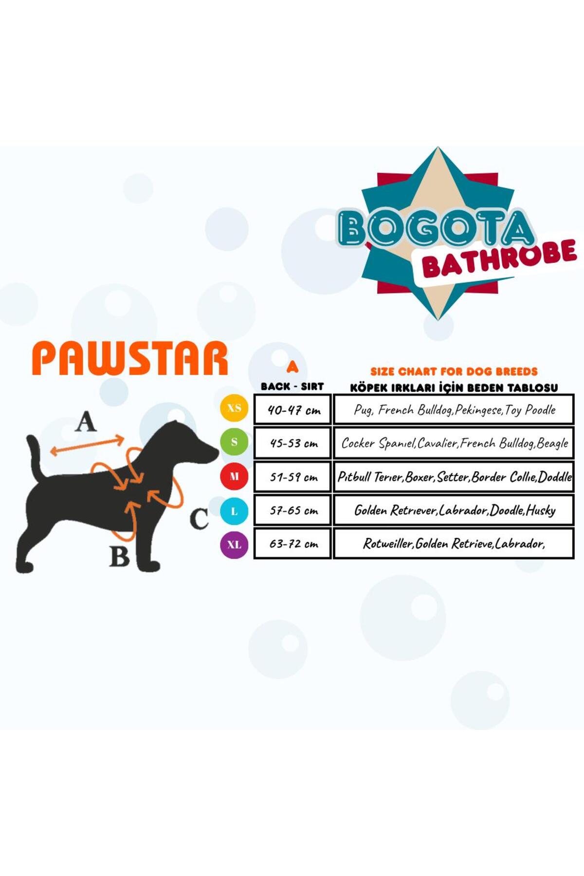 حوله‌لباسی خشک‌کن سگ پاواستار Pawstar Bogota مدل PS25-1050، آبی، برای نژادهای متوسط و بزرگ