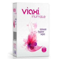 دستمال مرطوب بهداشتی ناحیه تناسلی ویاکسی Viaxi مدل اینتیمیت Intimate حاوی لاکتیک اسید بسته ۱۰ عددی