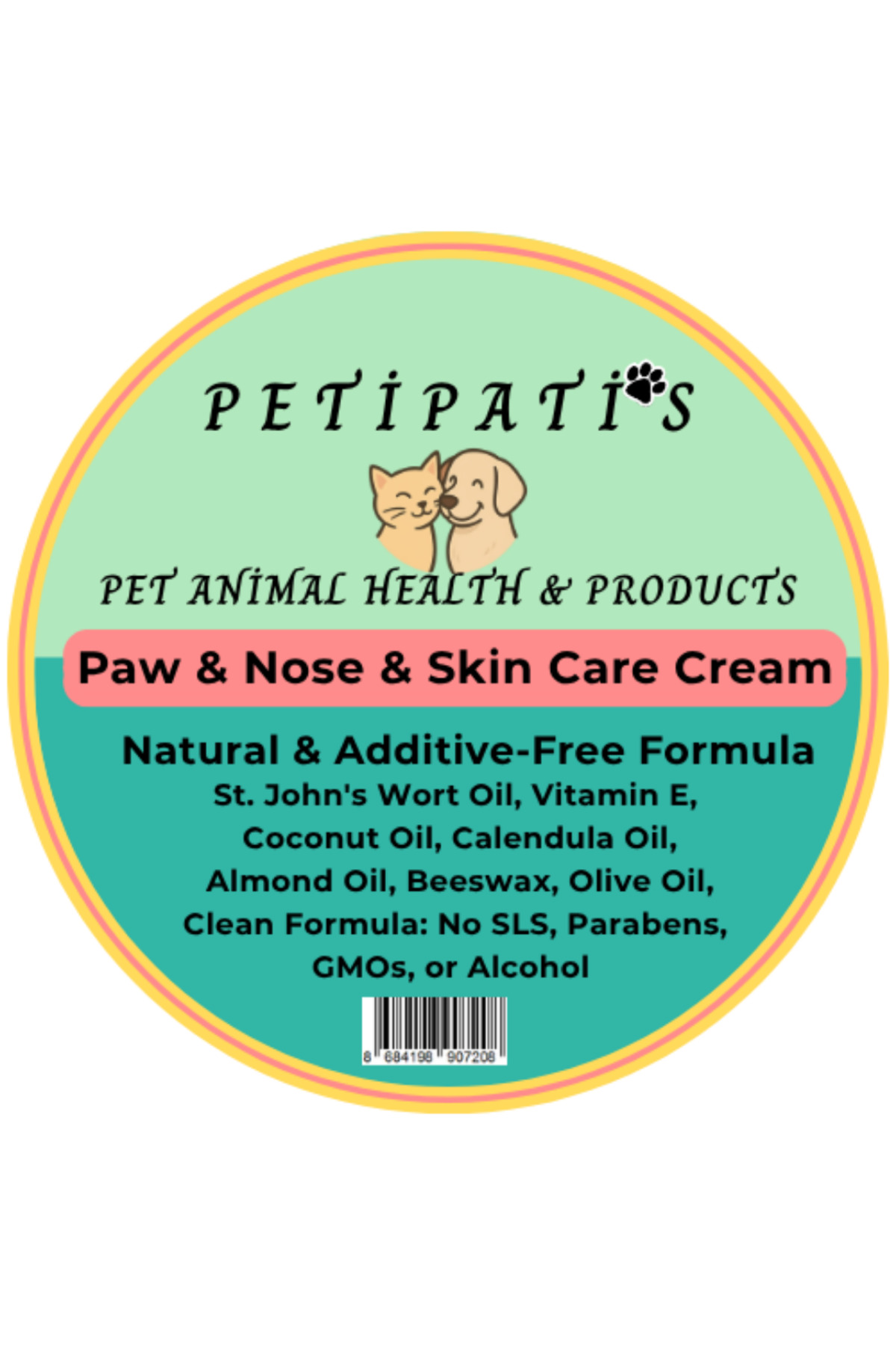 کرم مراقبت از پنجه، بینی و پوست سگ پت‌پتیس Petipatis مدل micro KS